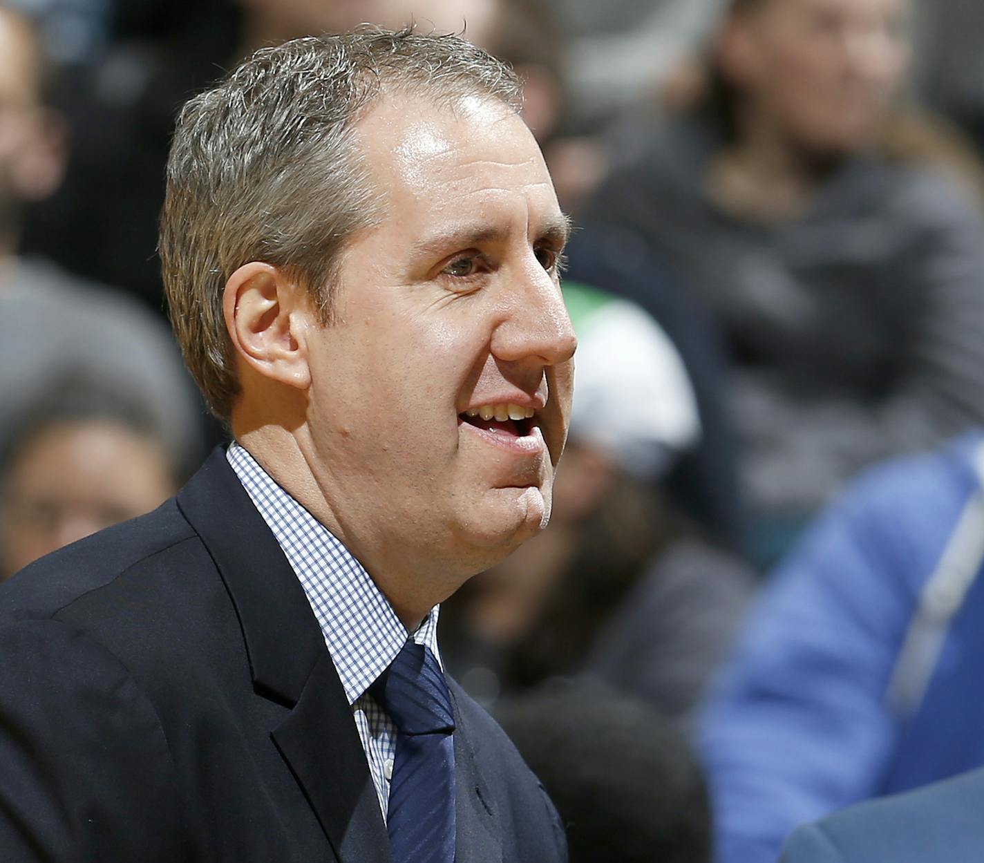 Minnesota Timberwolves assistant coach Bryan Gates. ] CARLOS GONZALEZ &#xef; cgonzalez@startribune.com - December 30, 2015, Minneapolis, MN, Target Center, NBA, Minnesota Timberwolves vs. Utah Jazz ORG XMIT: MIN1601041205000340