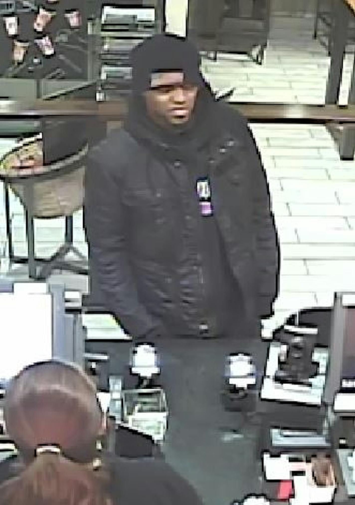 A photo of a robbery suspect from the holdup of a Starbucks on Riverside Avenue in Minneapolis.