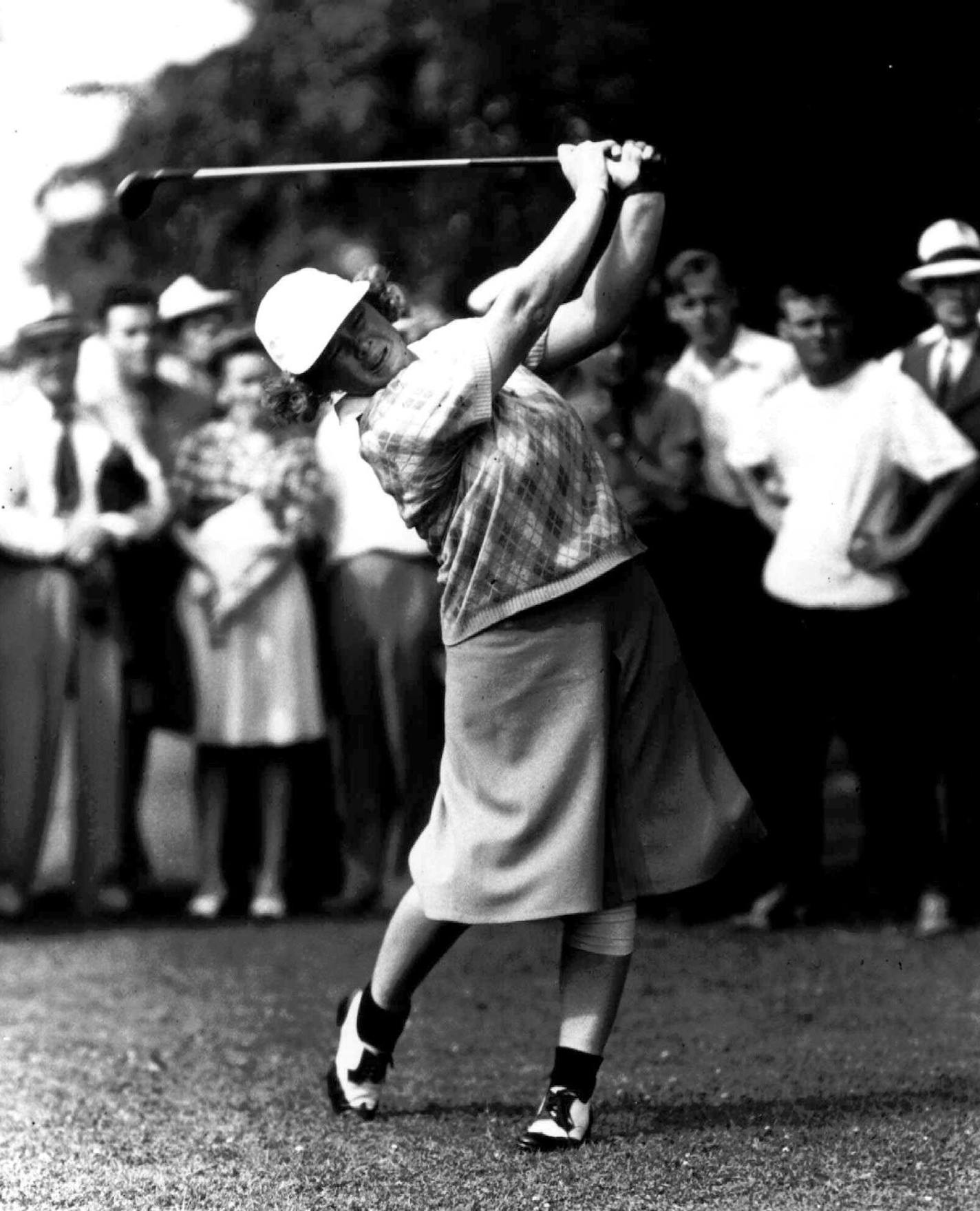 Patty Berg competes in a golf tournament in Chicago in this undated photo.