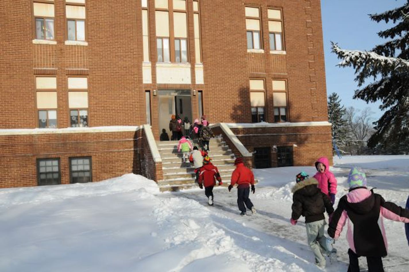 St. Mathias Church and School in Hampton are two united forces for this small and rural community. The school will close and the end of this school year. students return back to the school after mass.