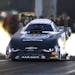 In this photo provided by the NHRA, Robert Hight drives in Funny Car qualifying Friday, July 28, 2017, for the Toyota NHRA Sonoma Nationals drag races