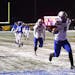 With 47.8 second left on the clock, Cambridge-Isanti running back Gaven Ziebarth (9) scored the game-winning touchdown against Tartan. ] AARON LAVINSK