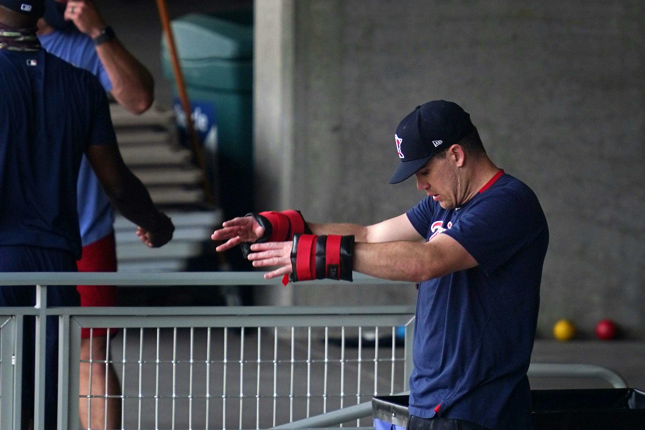 Twins reliever Trevor May worked out with weights in the Target Field concourse ahead of practice Friday. The righthander is coming off a career-low ERA in 2019 and is a key arm in a talented bullpen looking to do its part to help the club return to the postseason