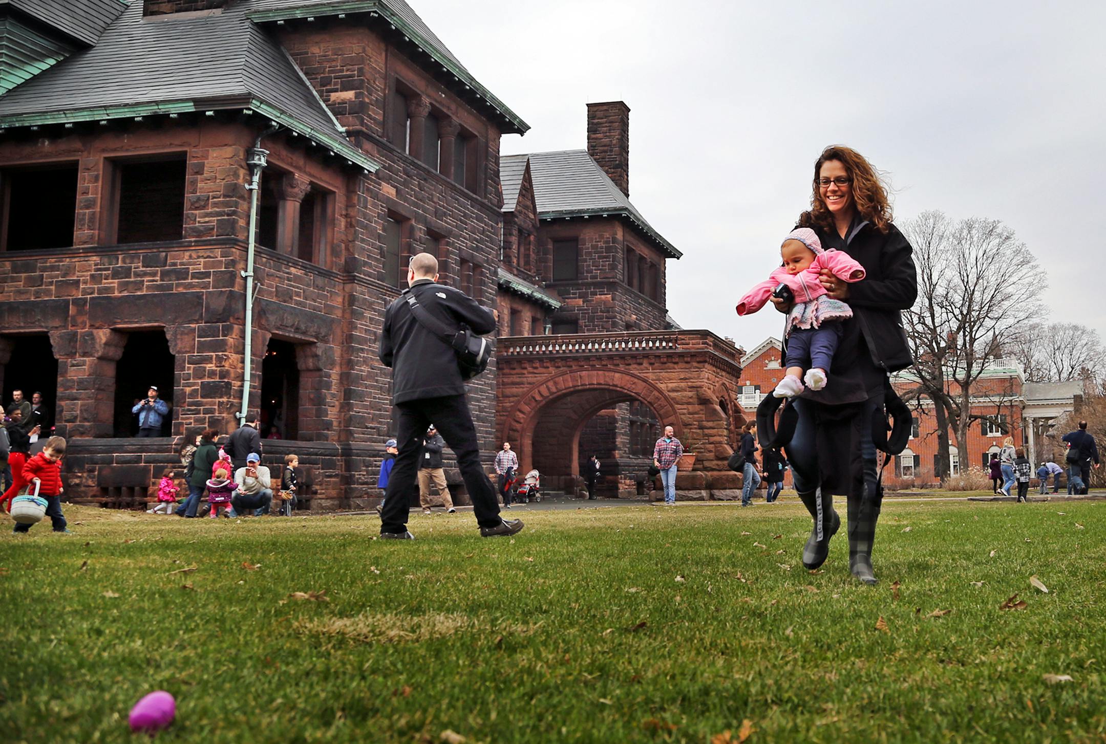 The annual Easter egg hunt at the James J. Hill House in St. Paul is popular with families.