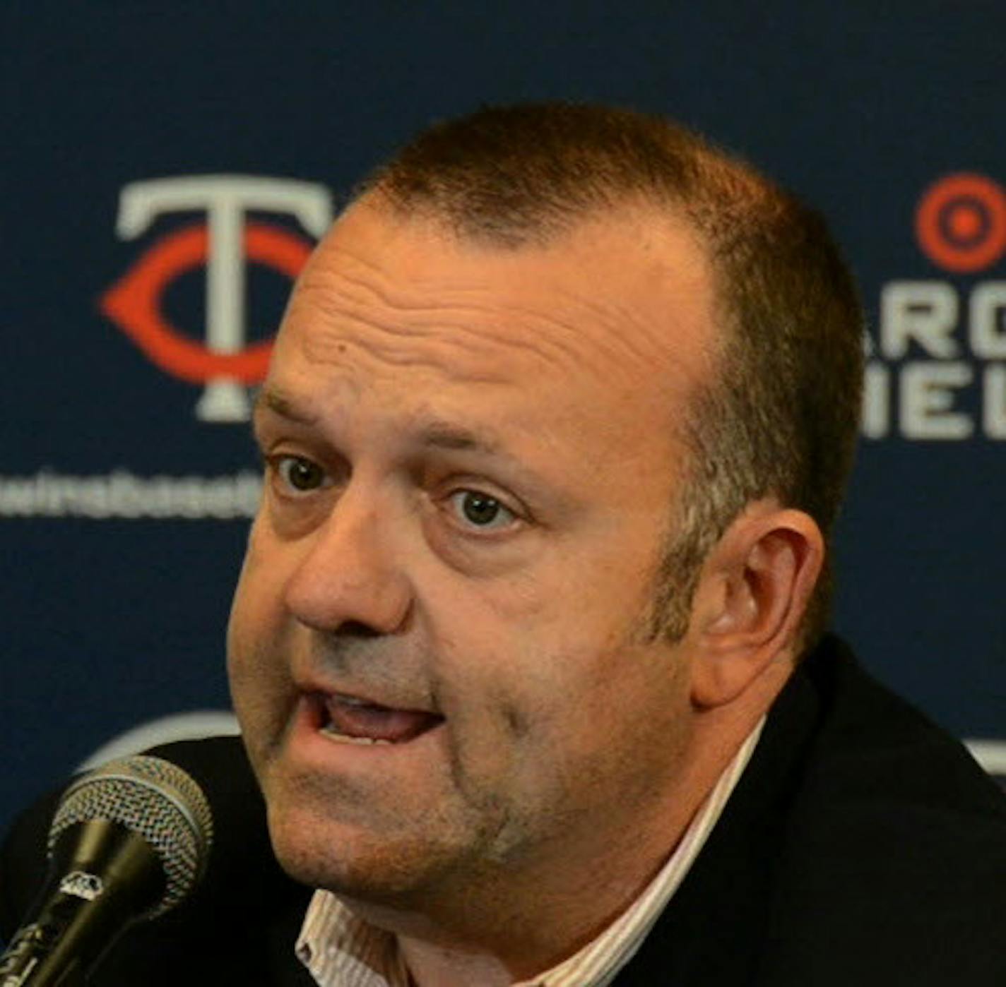 Dave St.Peter, Twins team president, talked about the need to make some staff changes. Jim Pohlad, Twins owner, Terry Ryan, Twins general manager, and Dave St.Peter, Twins team president, met with the press Friday afternoon to talk about yesterdays firings of some of the coaching staff. ] (DAVID BREWSTER/STAR TRIBUNE) ORG XMIT: MIN1210051630081206