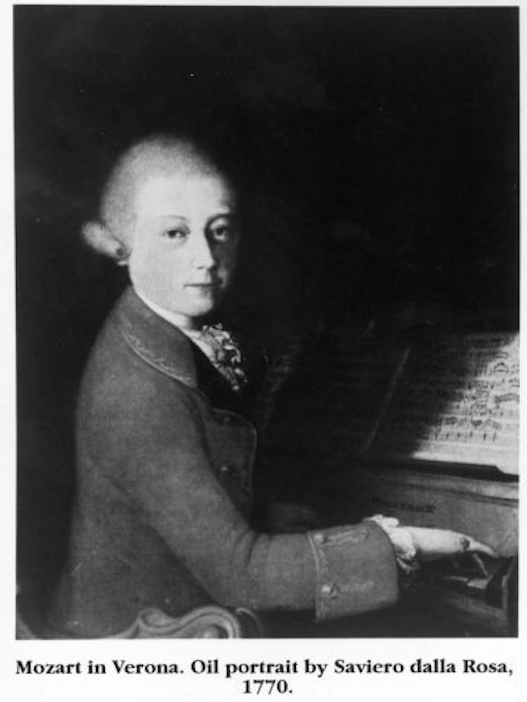 Wolfgang Amadeus Mozart in Verona, 1770. Handout/file photo illustration.
