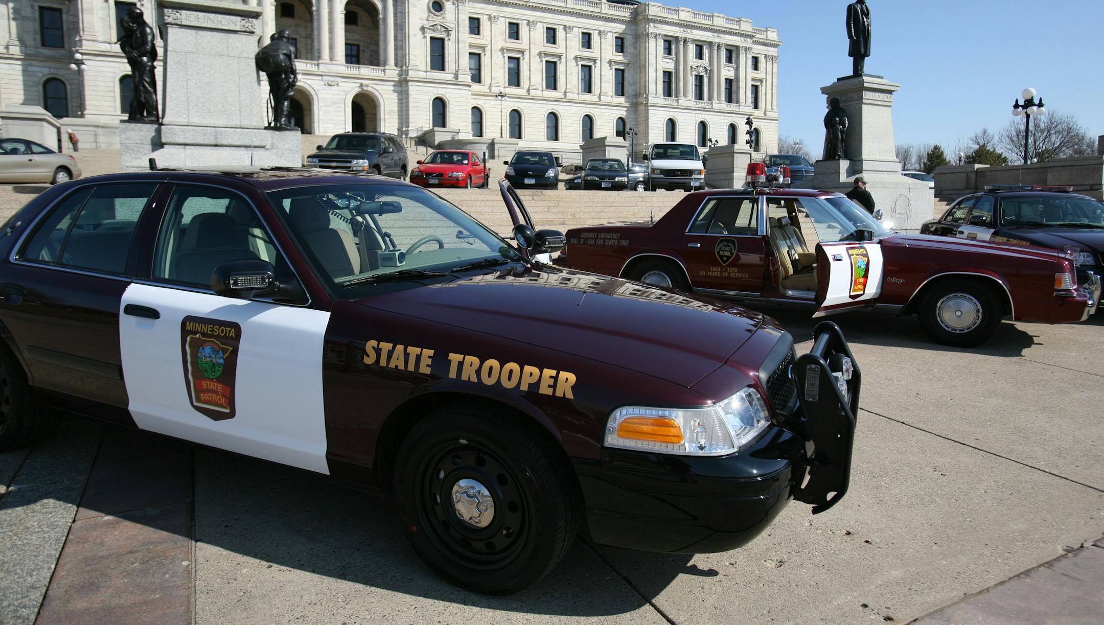State Patrol squad cars are going retro with white doors.