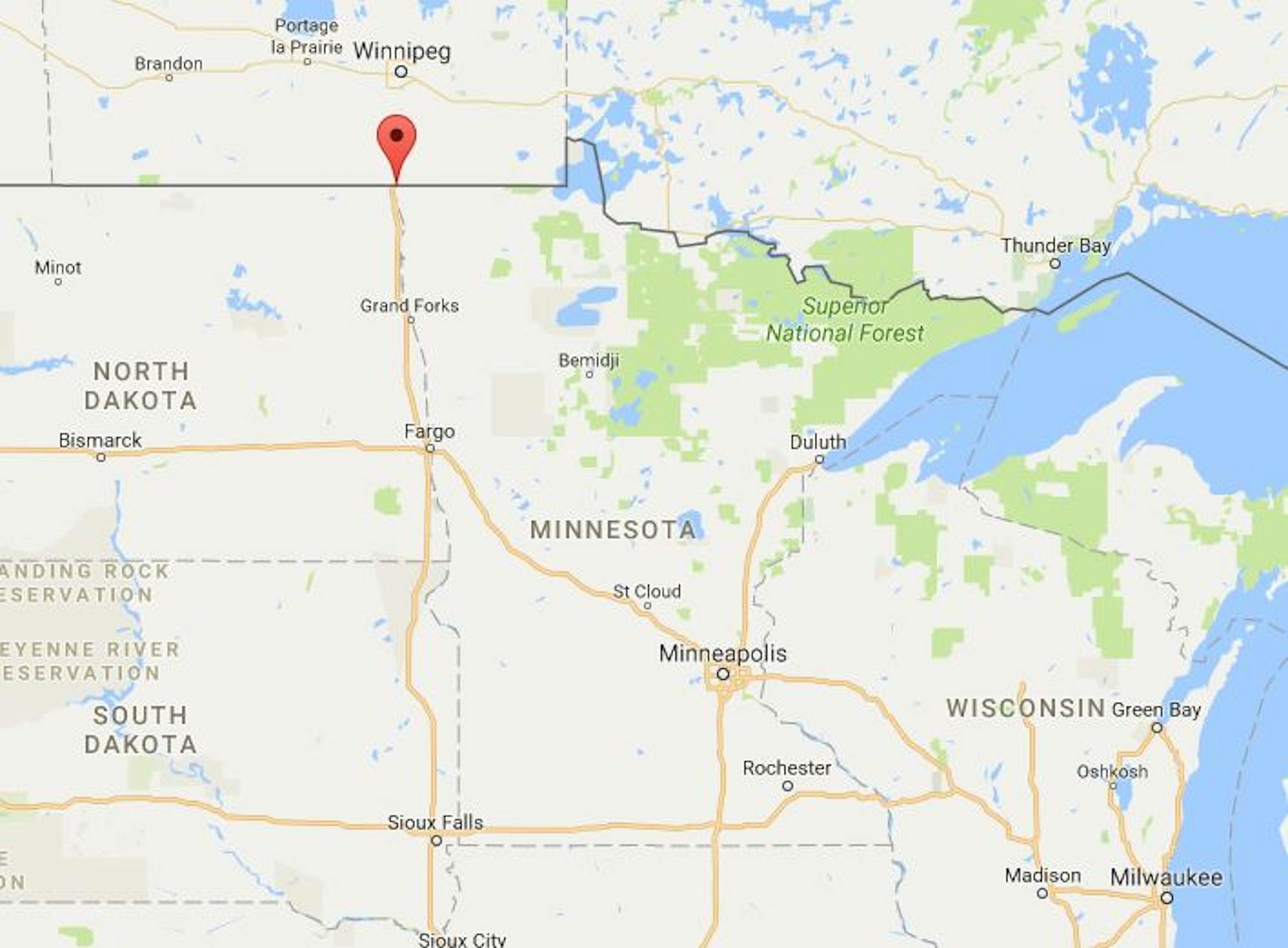 Mavis Otuteye's body was found a half mile from the border, near the tiny town of Noyes, Minnesota.