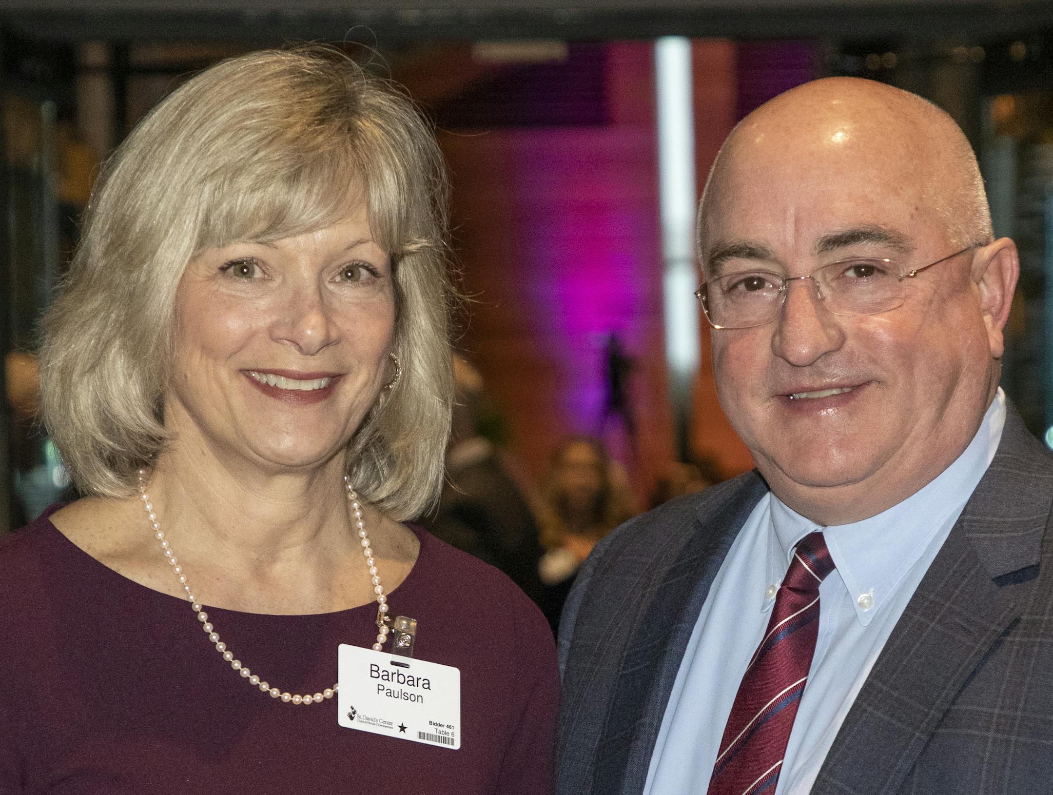 Barbara & Bob Paulson at the St. David's Make them Shine gala. ] Special to Star Tribune, photo by Matt Blewett, Matte B Photography, matt@mattebphoto.com, St. David's Center Make Them Shine Gala, University of Minnesota McNamara Alumni Center, Minneapolis, Minnesota, Rena Sarigianopoulos, Frank Vascellaro, 1008218734 FACE031719