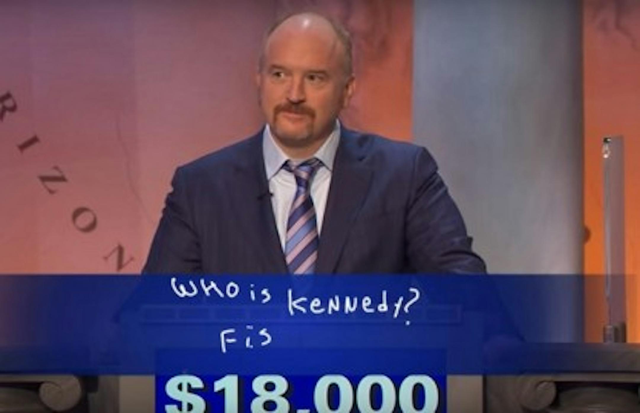 Comedian Louis CK appeared Wednesday on "Jeopardy."