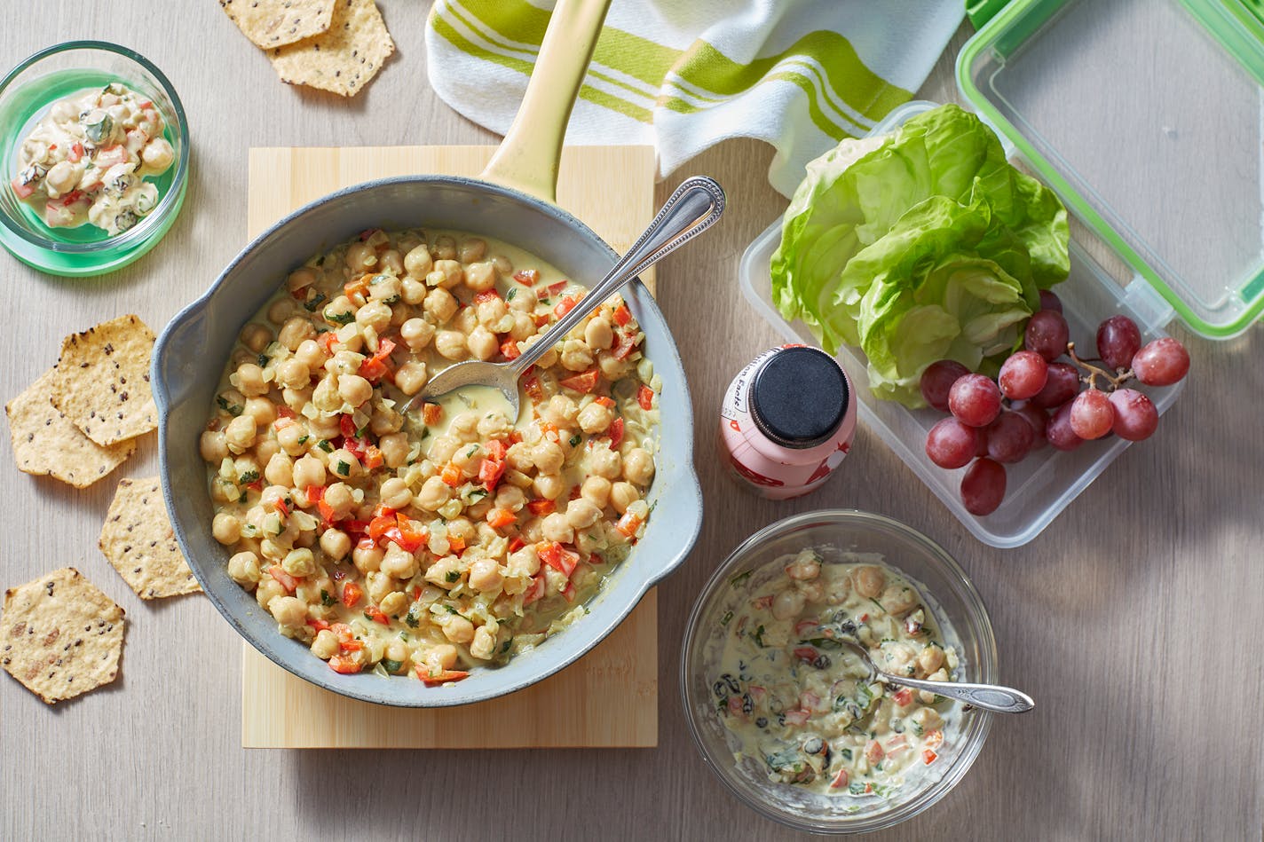 Photo by Dennis Becker, Food styling by Lisa Golden Schroeder. Make curried chickpeas as a side dish for dinner ... and turn it into a vegan sandwich for tomorrow's lunch.