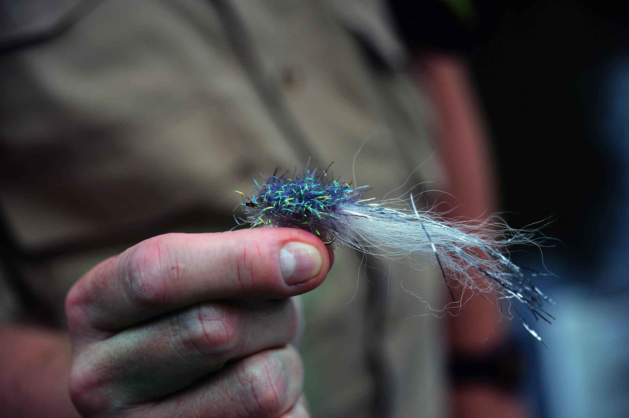 Fishing the Mississippi River for small mouth bass in a drift boat is a great way to go. For an urban area the Twin Cities is a bountiful fishey, with some of the cleanest river water in the country. Dave Farley of Inver Grove Heights holds a popper