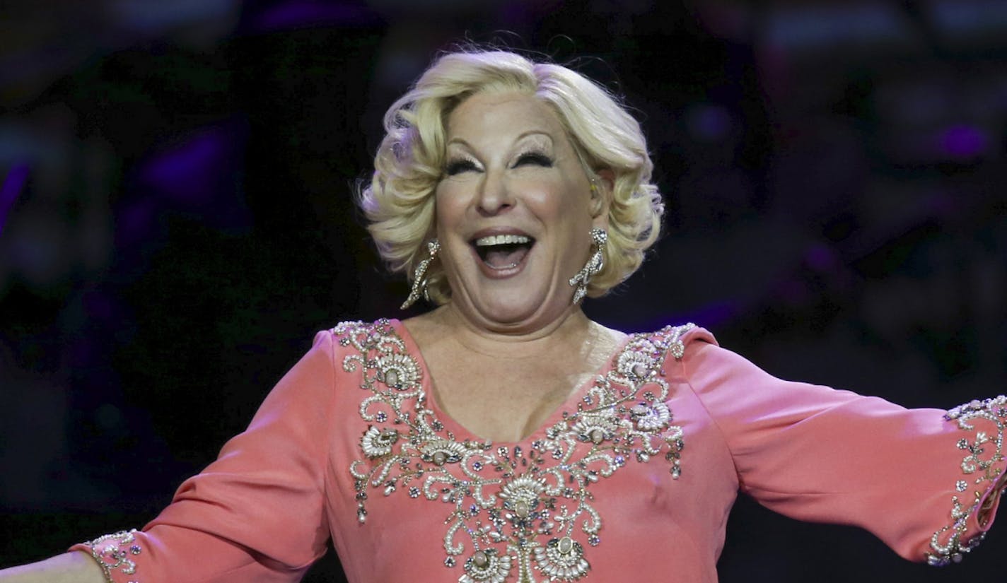 Bette Midler at the start of her second song, "I Look Good" at Xcel Energy Center in St. Paul Sunday night.