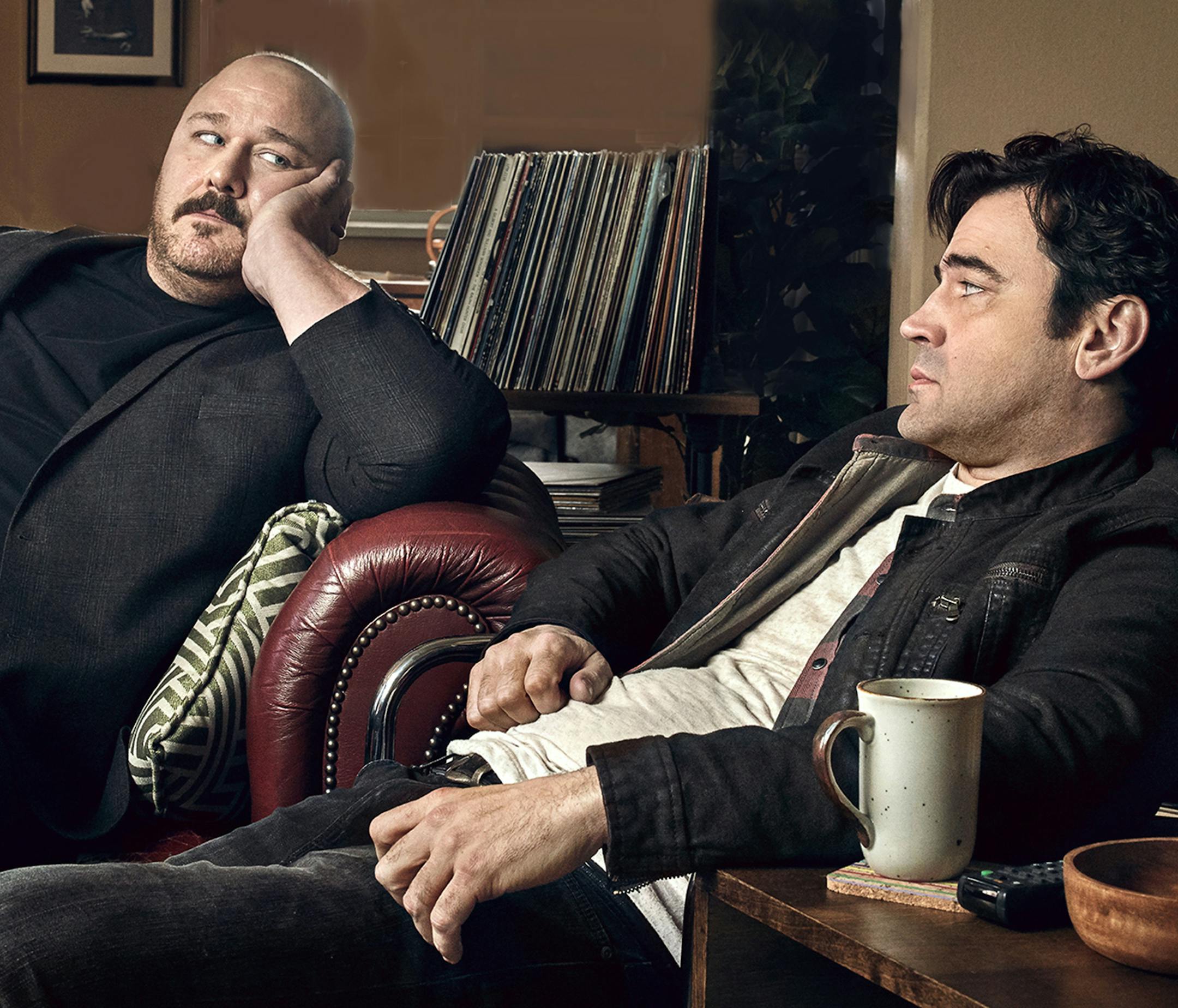 Comedian-actor Will Sasso (left) plays best friend and sober sponsor of Ron Livingston in AUDIENCE Network's hilarious new series, "Loudermilk," premiering on Oct. 17. (Handout) ORG XMIT: 1212882