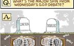 Sack cartoon: Republican debate