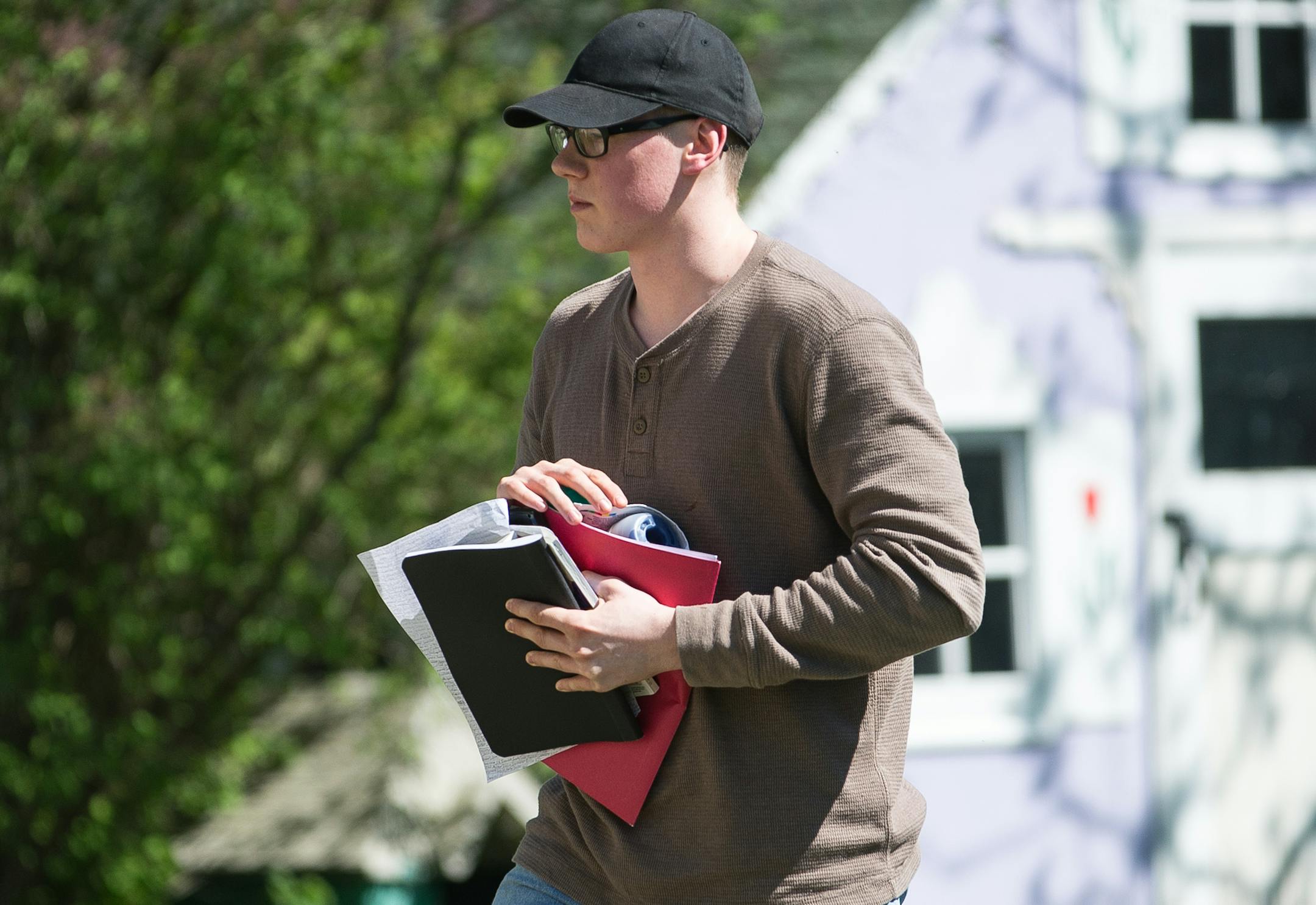 John LaDue, the Waseca, Minn., teen arrested two years ago for plotting a massacre at the local high school, returned home on Wednesday, May 4, 2016.