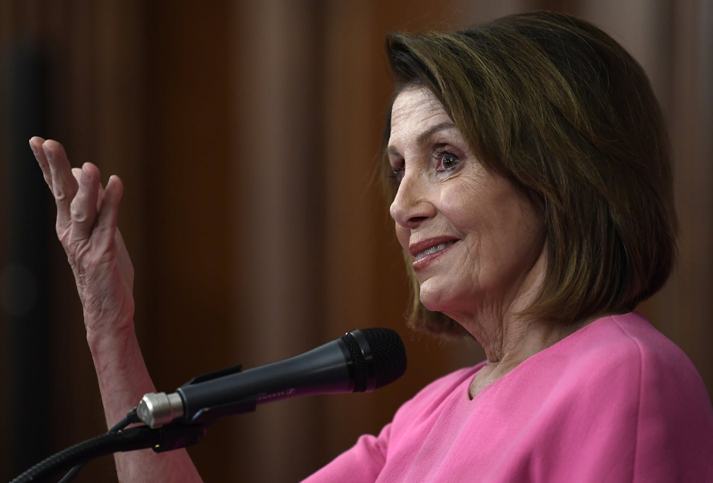 House Minority Leader Nancy Pelosi of Calif., speaks during a news conference on Capitol Hill in Washington, Wednesday, Nov. 7, 2018. (AP Photo/Susan Walsh)