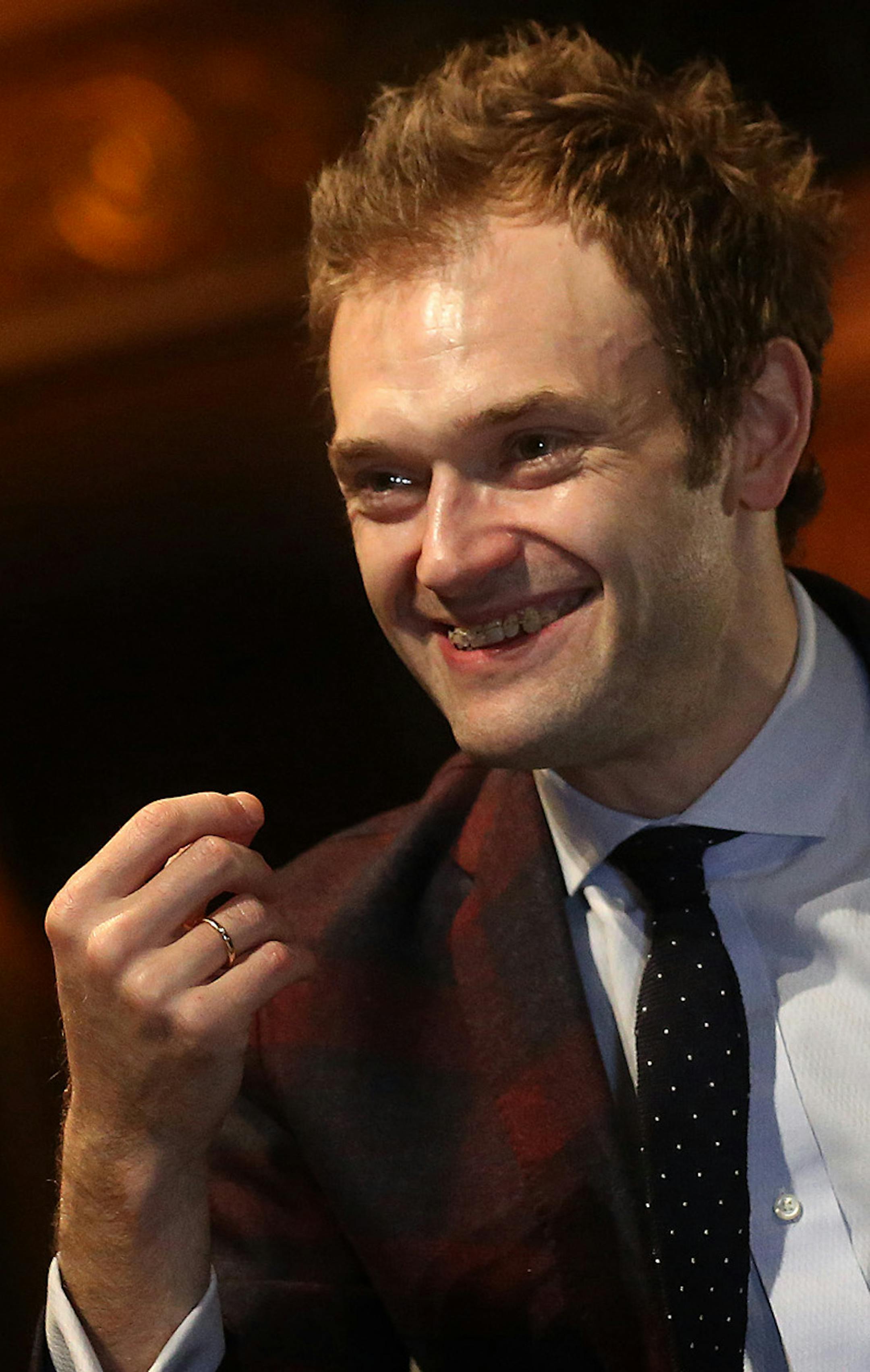 Chris Thile will succeed Garrison Keillor as host of A Prairie Home Companion. ] JIM GEHRZ &#xef; james.gehrz@startribune.com /St. Paul, MN / April 5, 2016 2:00 PM - BACKGROUND INFORMATION: Profile of Chris Thile, who will succeed Garrison Keillor as host of A Prairie Home Companion. Please shoot video as Jon interviews. Thile was photographed at the Fitzgerald Theater in St. Paul.