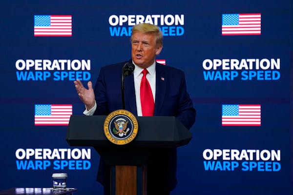 President Donald Trump speaks during an "Operation Warp Speed Vaccine Summit" on the White House complex, Tuesday, Dec. 8, 2020, in Washington.