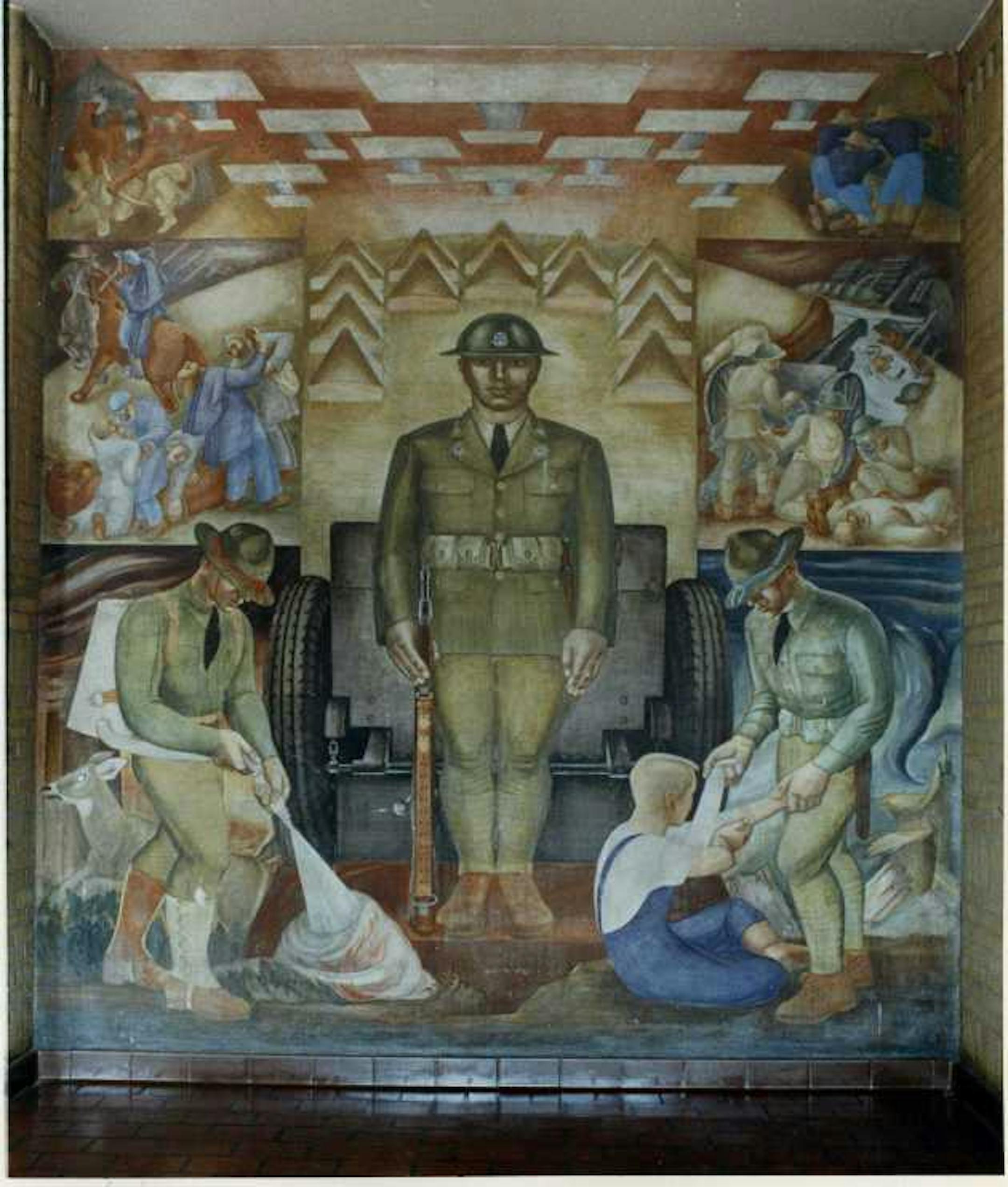 Lucia Wiley's mural of the Minnesota National Guard