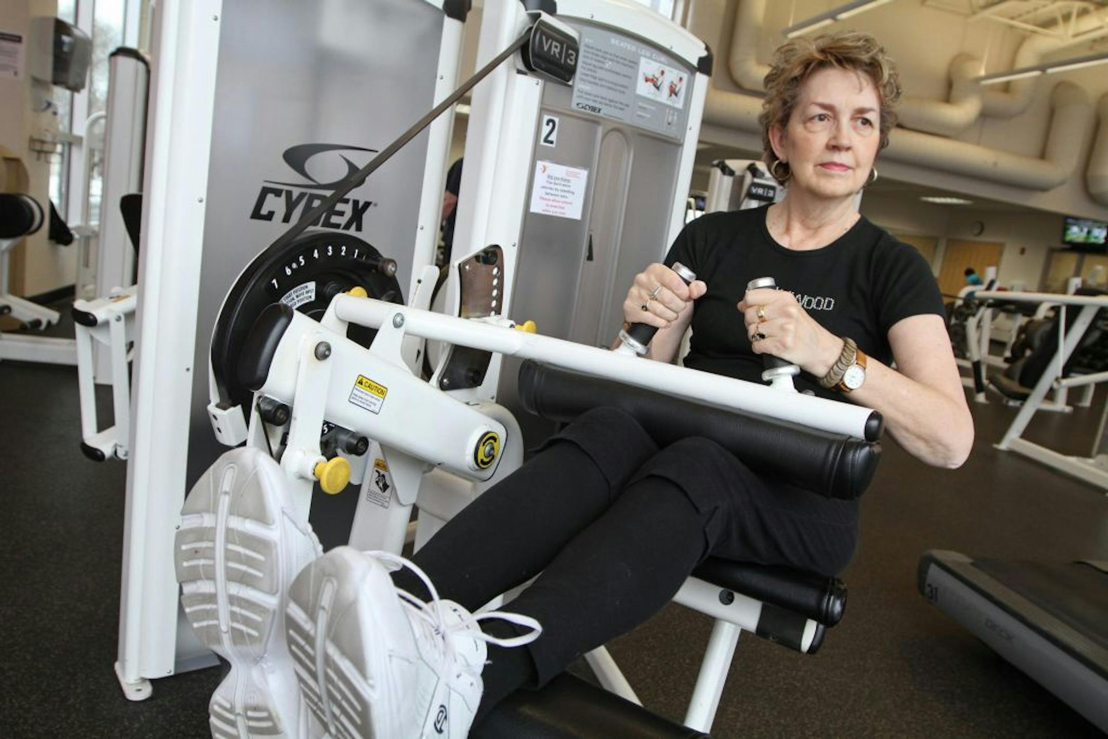 Judy Cooper Lyle, theater director, designer and former chorus line dancer works outs at the Y 3 days a week. Photographed on 12/18/12.