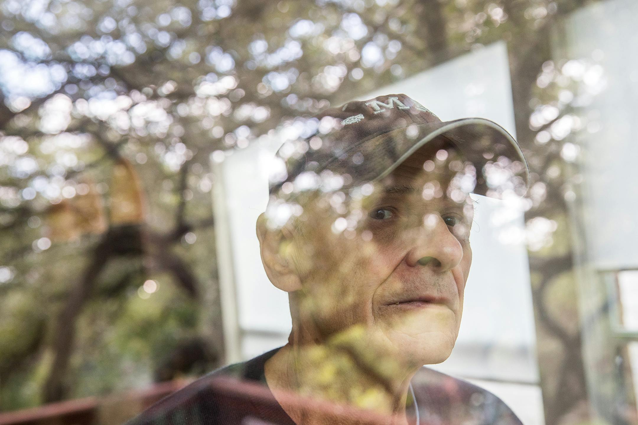 Minnesota native and author Tim O'Brien photographed at his home in Austin, Texas.