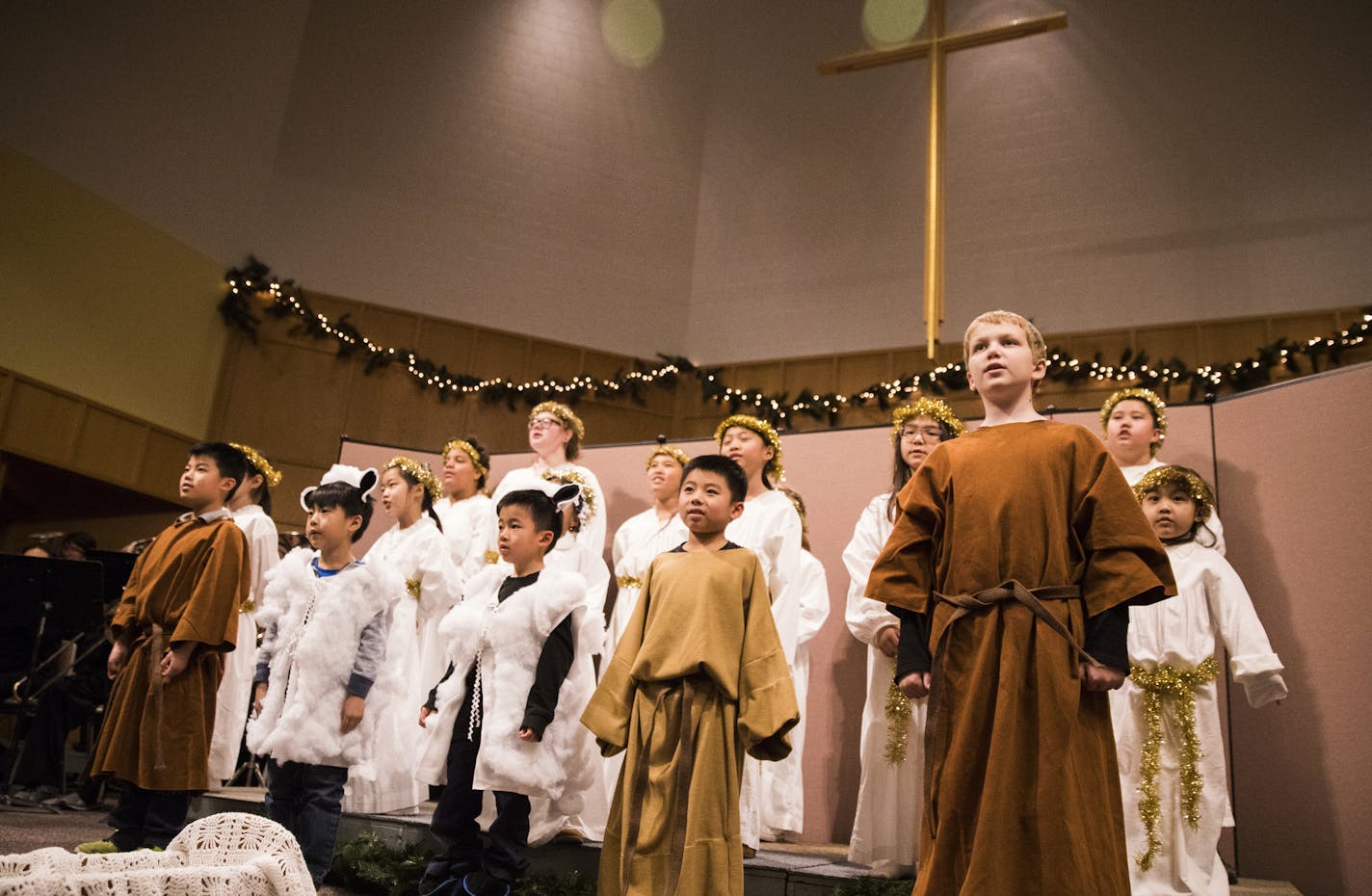 Children perform in the annual Christmas pageant. ] LEILA NAVIDI &#xef; leila.navidi@startribune.com BACKGROUND INFORMATION: The annual children's Christmas pageant at the Salvation Army Lakewood Worship & Service Center in Maplewood on Tuesday, December 12, 2017.