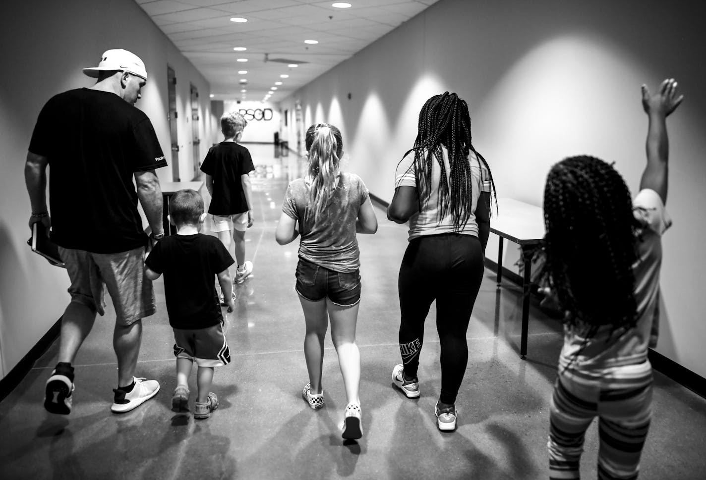 Jake Sullivan left Grace Church with his kids after an NXT Grace Senior High Wednesday night session on Wednesday, Sept. 12, 2018. His children are, from left, Jacoby, 4, JJ, 11, Jayla, 10, Jennifer, 11 and Jasara, 7. ] Aaron Lavinsky &#xa5; aaron.lavinsky@startribune.com Minnesota sports fans remember Jake Sullivan as the sharpshooting high school star and local kid who helped make Iowa State hoops relevant again. Jake's life now, as he's surrounded by kids and big dreams of changing lives, mak