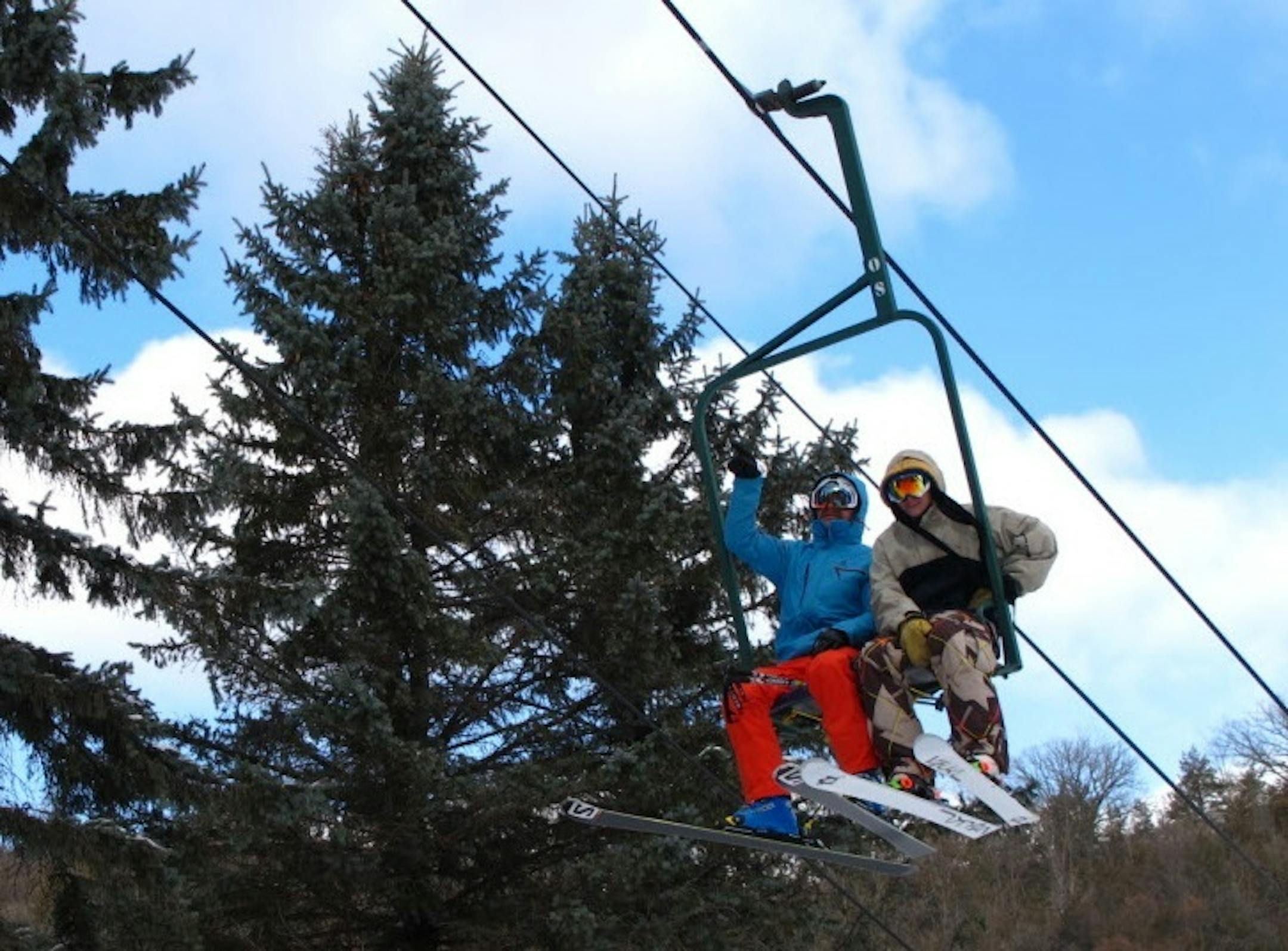 The chairlift at Afton Alps.
