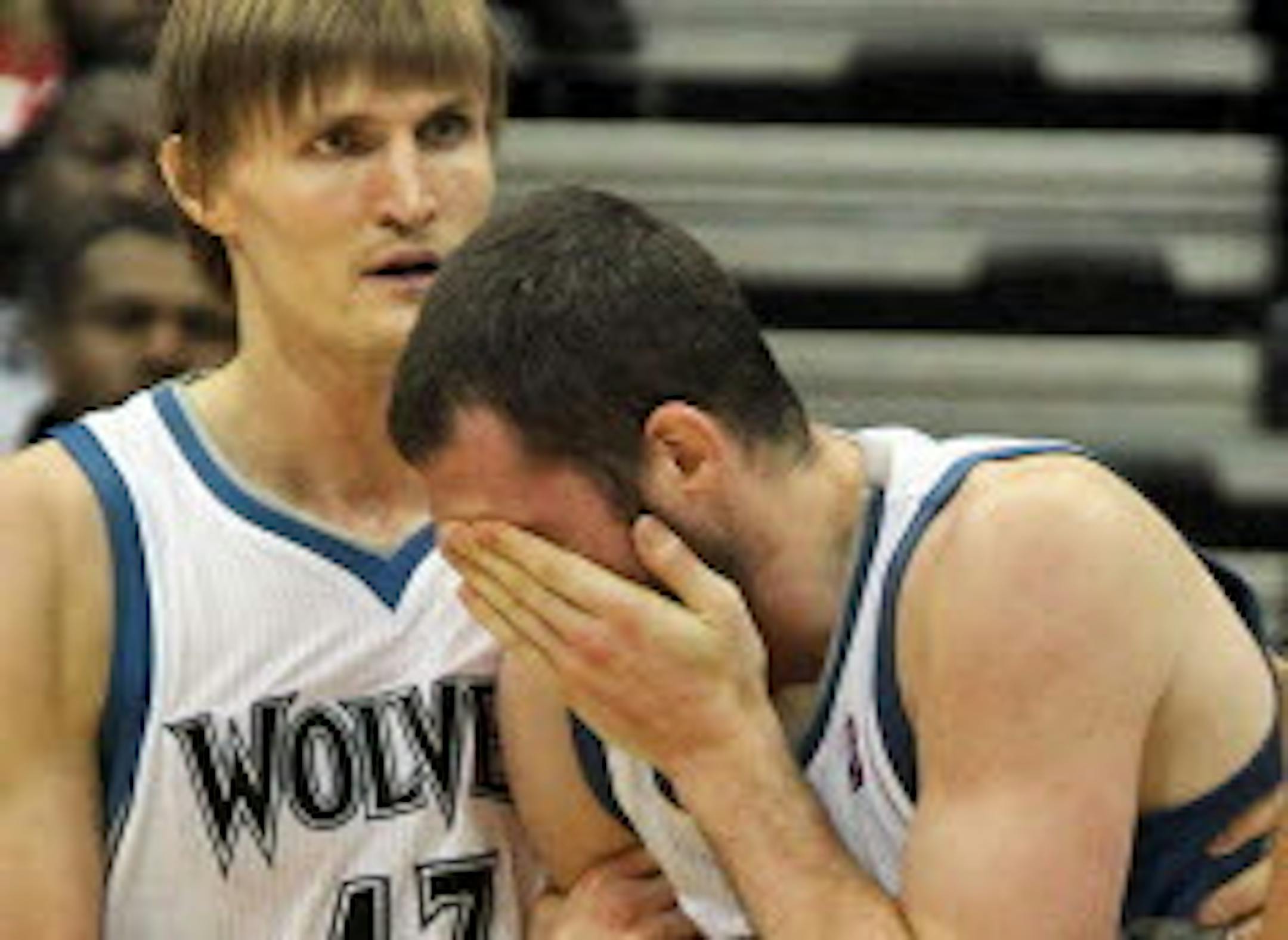 Wolves forward Kevin Love was poked in the eye on Thursday against Oklahoma City and won't play Sunday against the Knicks in New York.