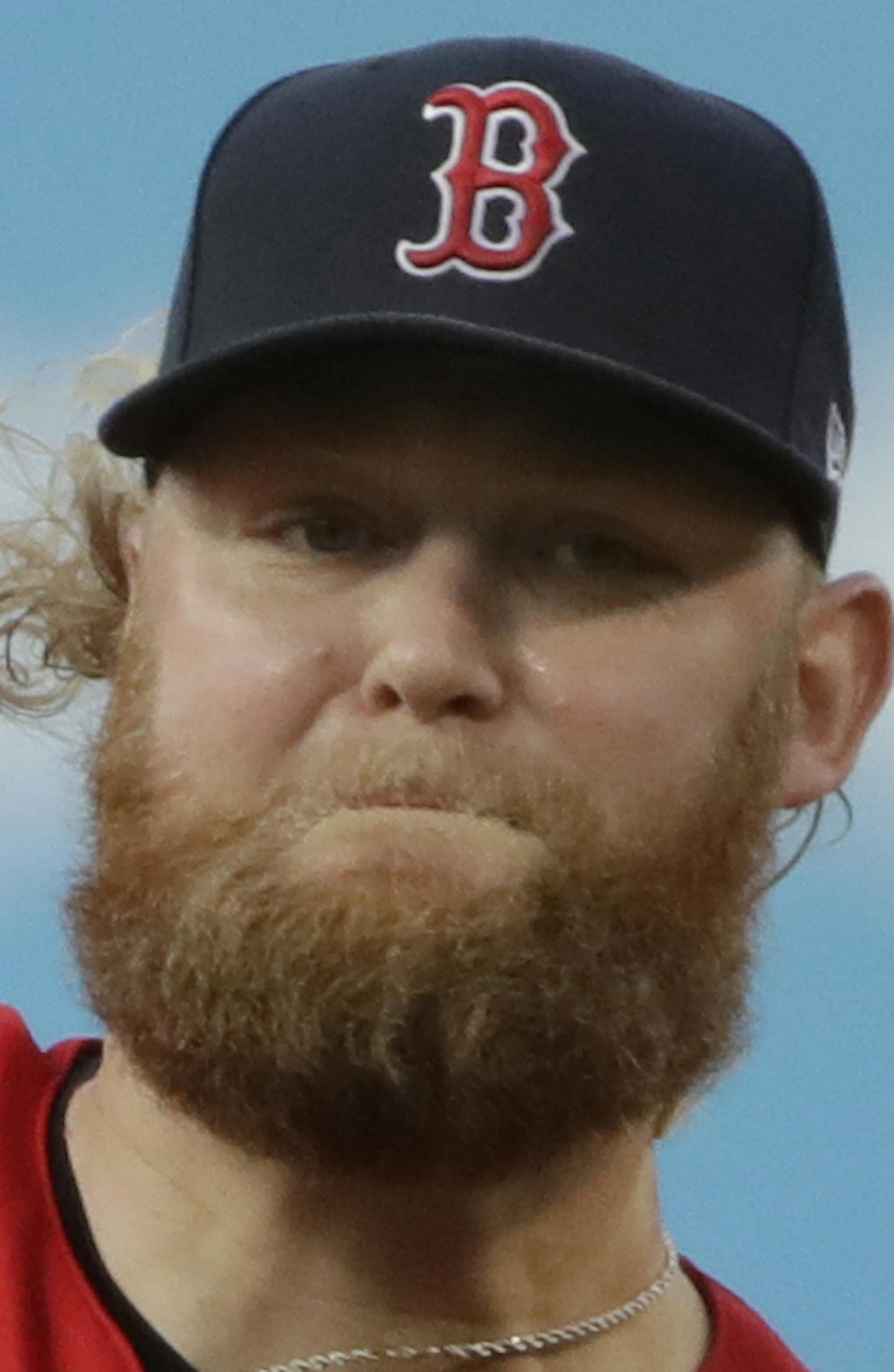 Boston Red Sox starting pitcher Andrew Cashner delivers to the New York Yankees in the first inning of a baseball game at Fenway Park, Friday, July 26, 2019, in Boston. (AP Photo/Elise Amendola)