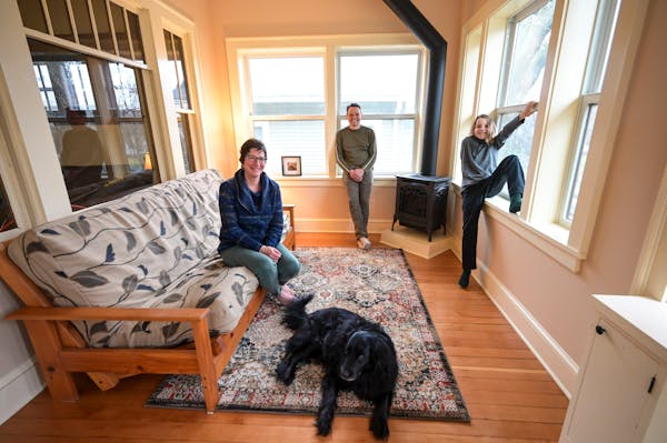 Front porch is now light-filled living space in small Minneapolis house