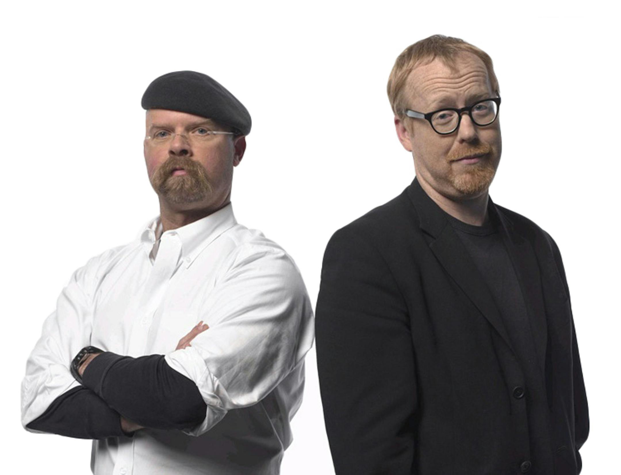 Jamie Hyneman and Adam Savage, hosts of the Discovery Channel's ''MythBusters'' television series.