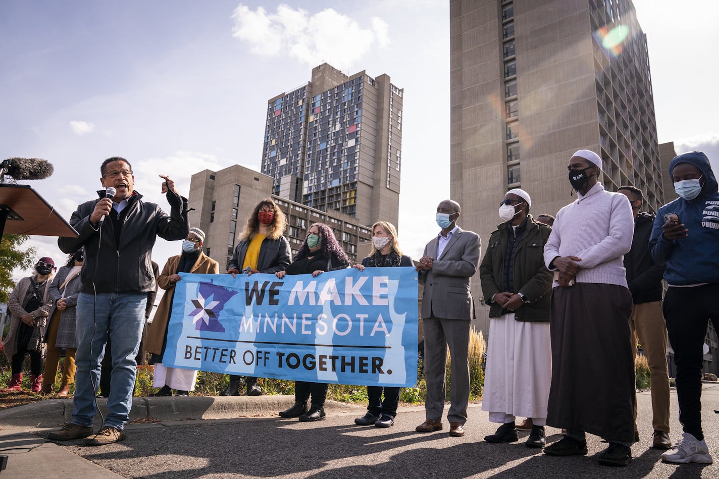 Minnesota Attorney General Keith Ellison spoke earlier this month when faith and community leaders held an event this month to encourage voting.