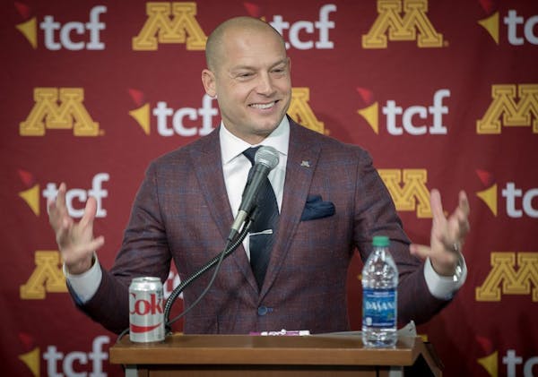 P. J. Fleck discussed his recruiting class at the university on Wednesday.
