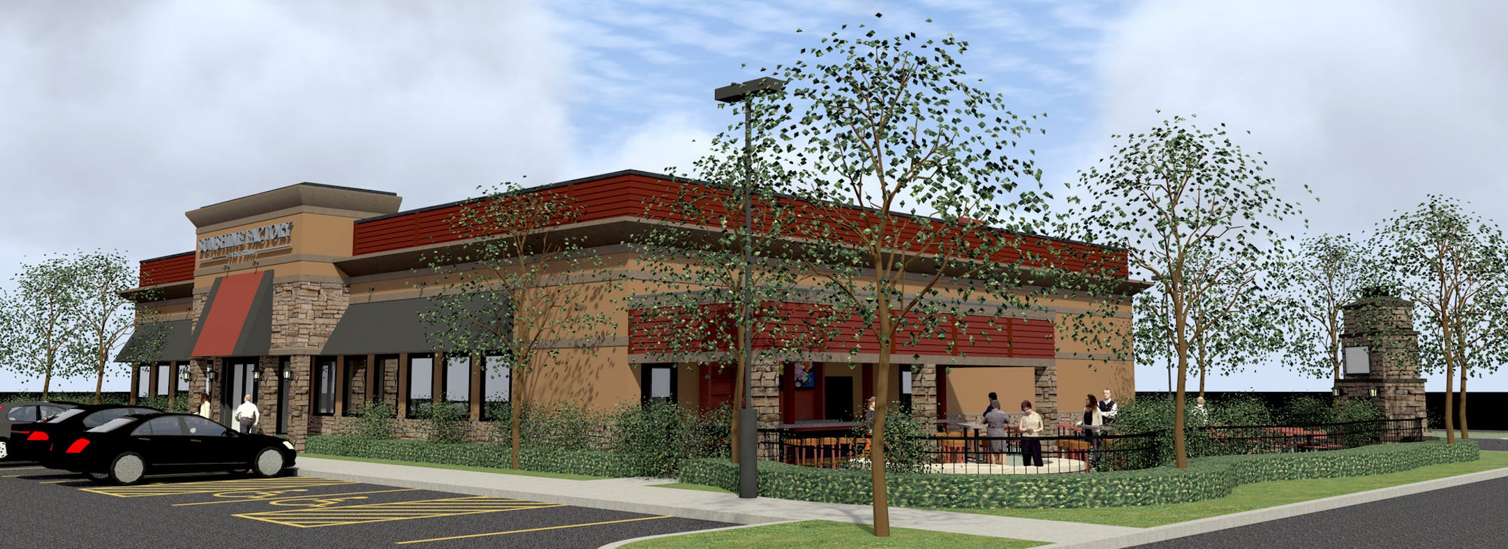 An artist's rendering of the new Sunshine Factory restaurant. The popular New Hope restaurant is moving a few miles west. Artist's rendering courtesy of the Sunshine Factory.