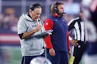 New England head coach Bill Belichick  faces the Vikings and coach Kevin O’Connell, who was a back-up quarterback for the Patriots.
