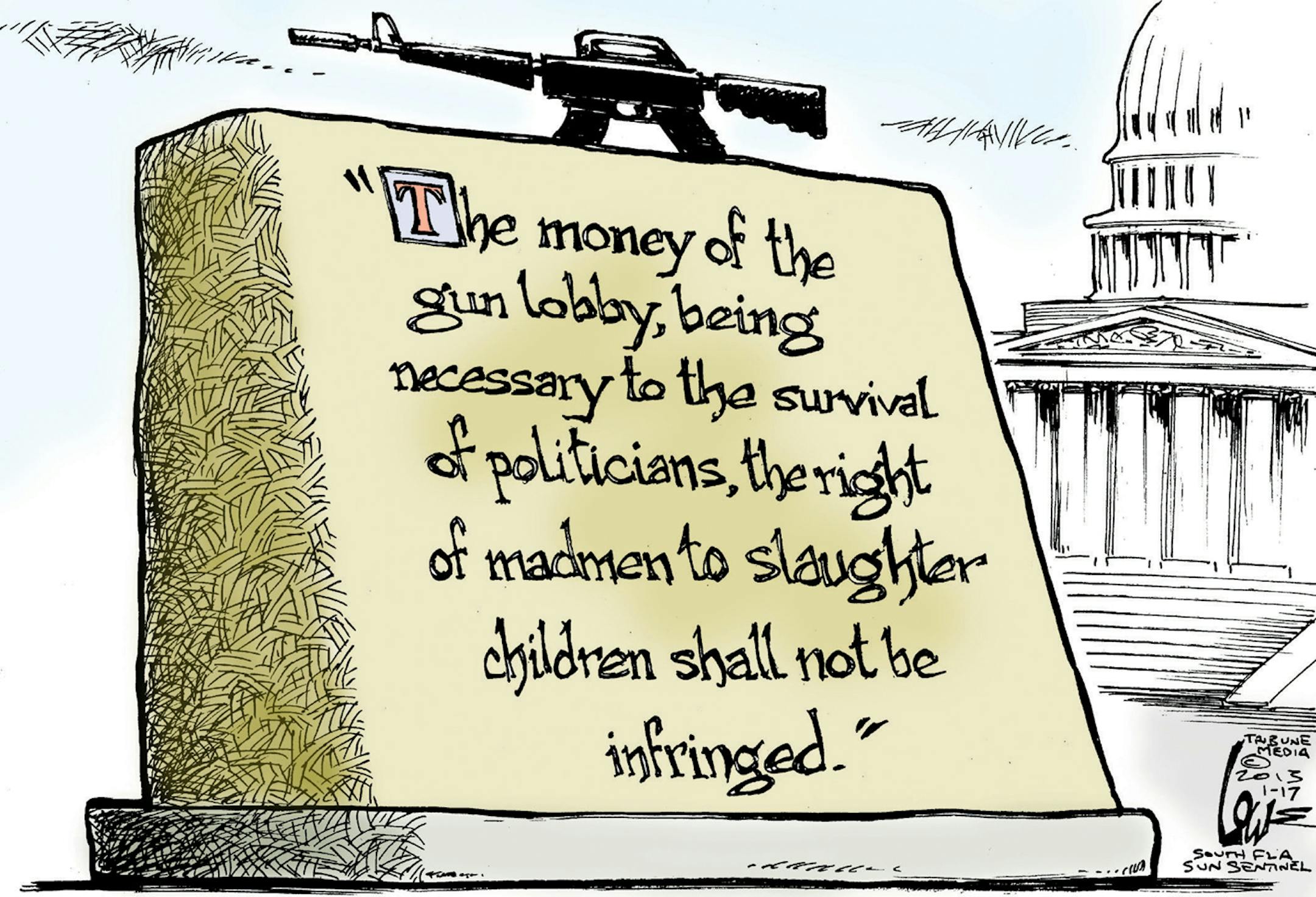 Chan Lowe cartoon for Jan. 19, 2013.