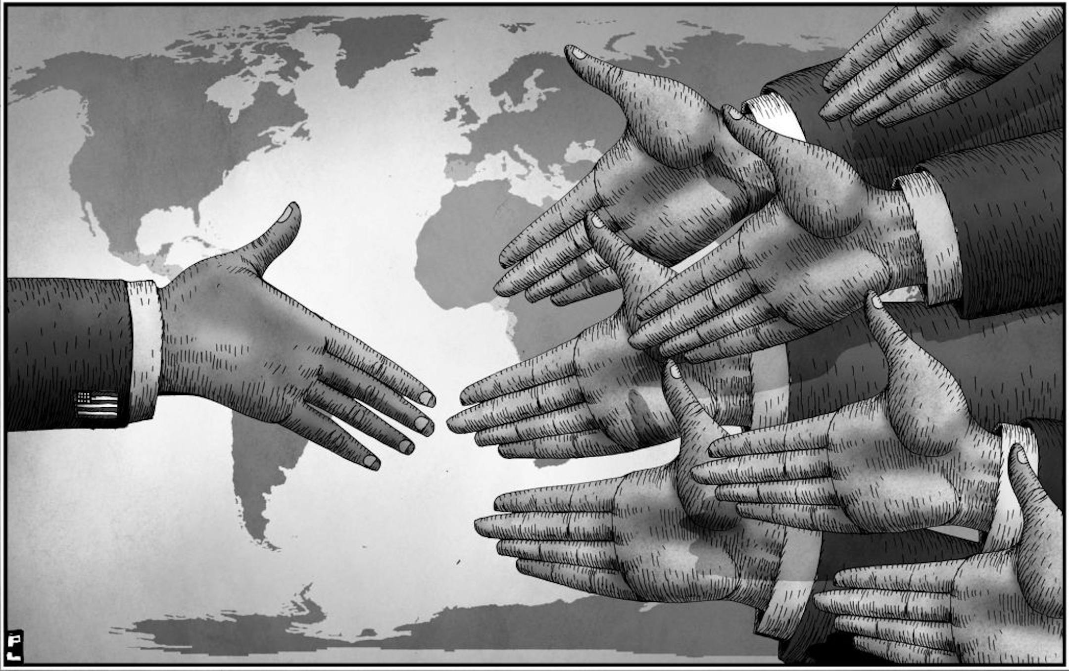 International trade handshake