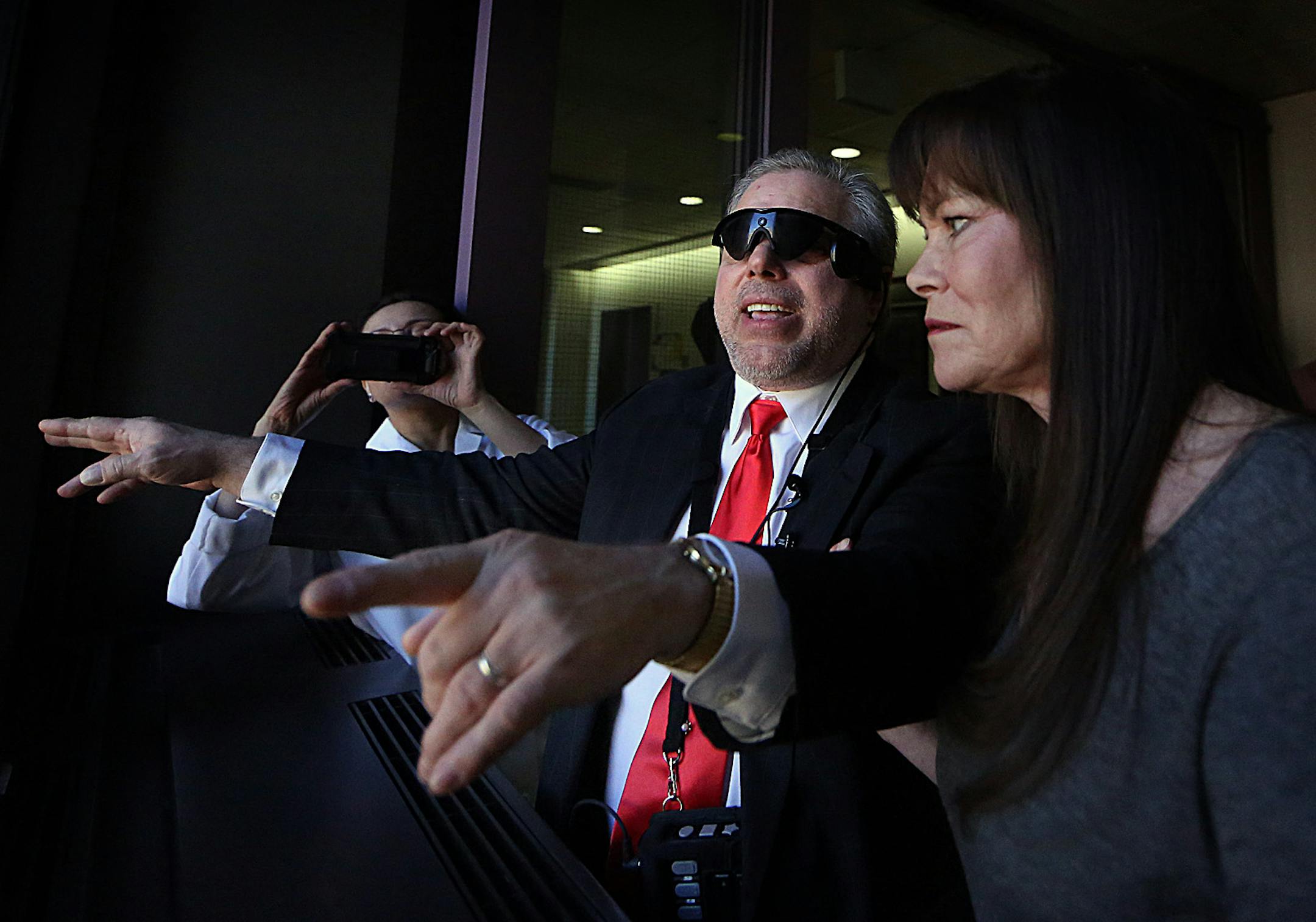 Morning sunlight illuminated the faces of James Kelm and his wife, Kimberly, as they looked through a window. ] JIM GEHRZ ï james.gehrz@startribune.com / Minneapolis, MN / March 27, 2015 /10:00 AM - BACKGROUND INFORMATION: After decades of seeing nothing but a black canvas of charcoal gray, Duluth pastor James Kelm received a bionic eye implant that will allow him to identify shapes and contrast objects in front of him. On Friday, two weeks after the bionic implant surgery, the implant was