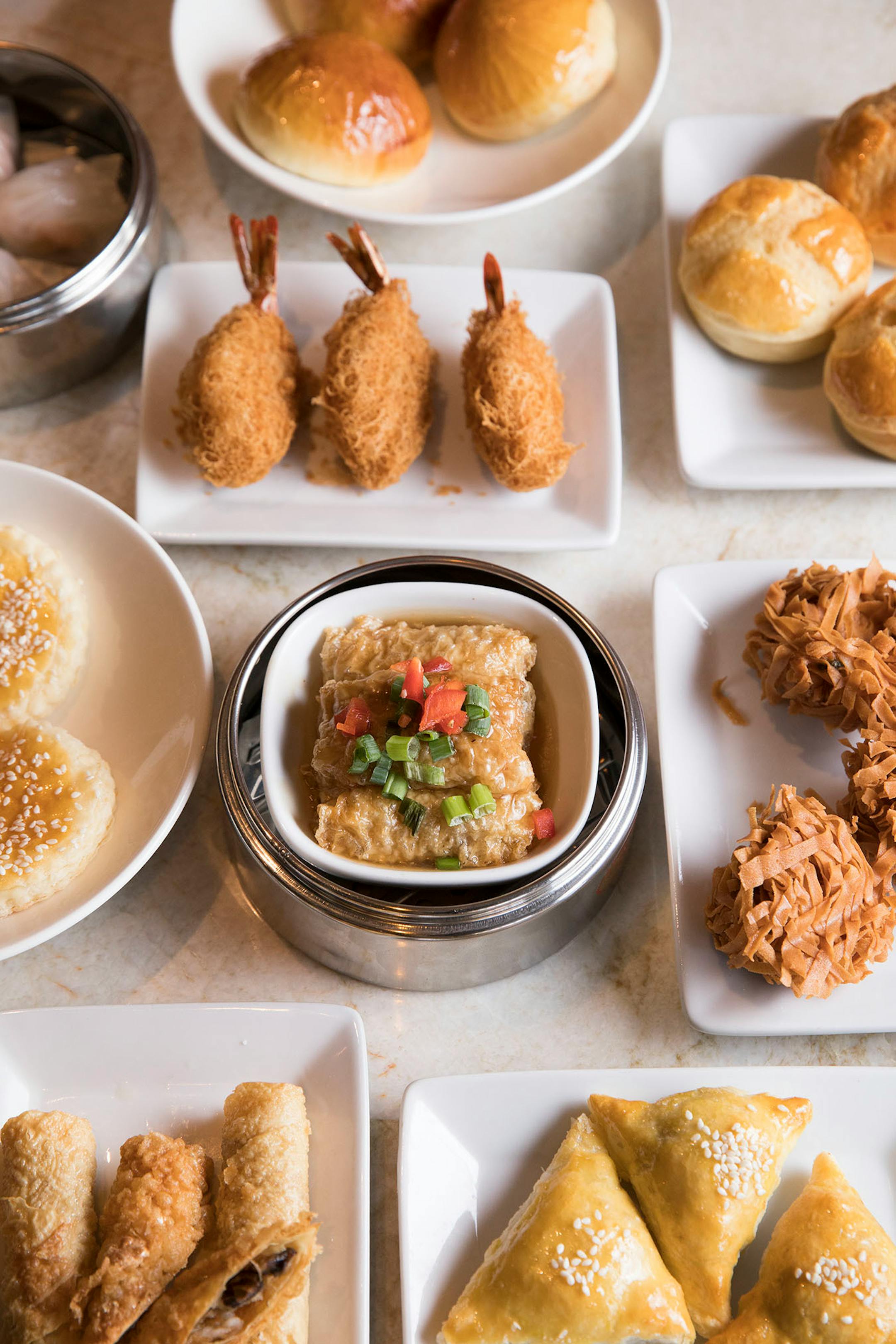 A selection of dim sum food at Jun, which will be available daily starting on April 8.
