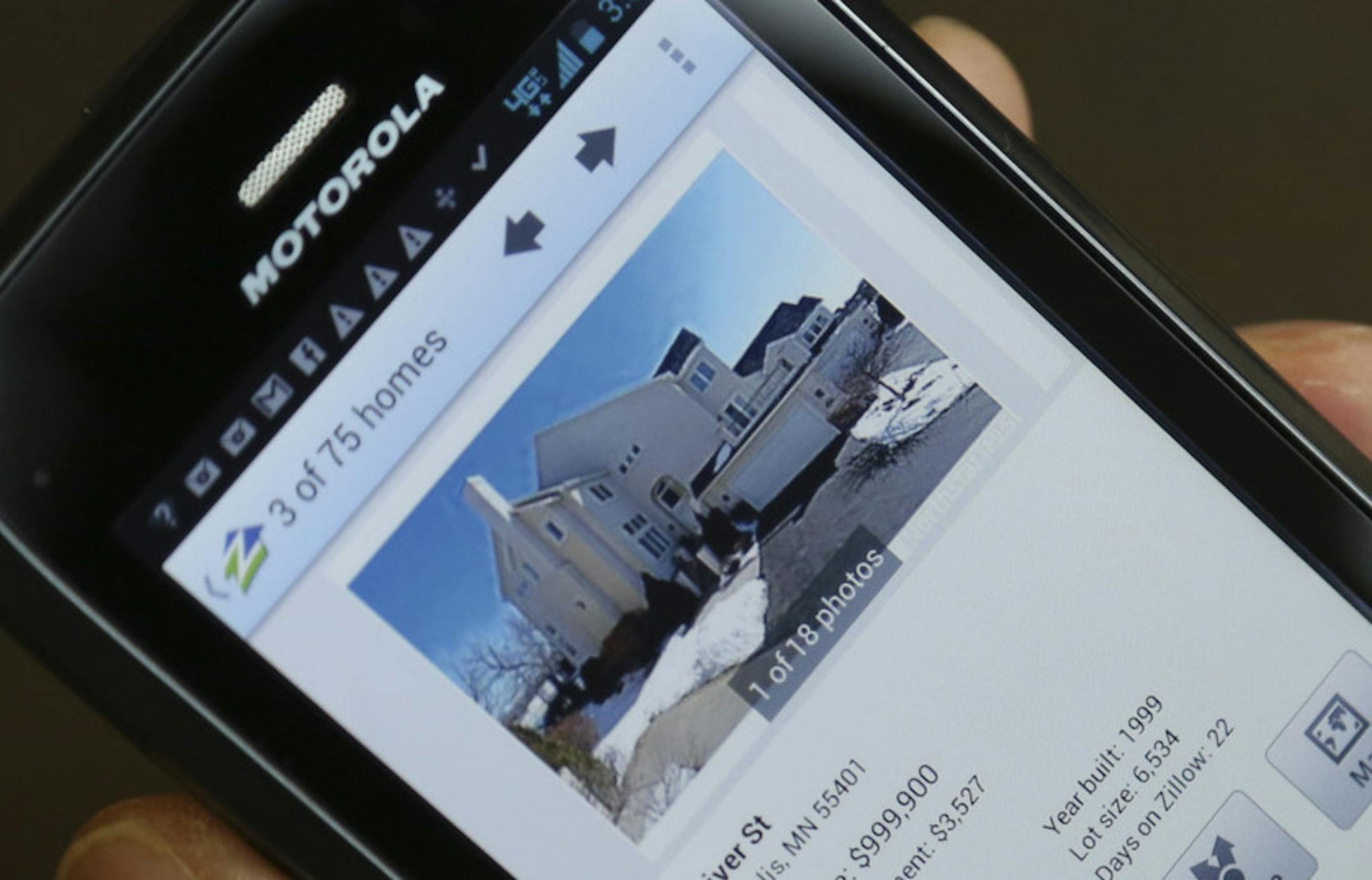 The Zillow application shot at the Dtrib in Minneapolis Min., Tuesday, April 9, 2013.. ] (KYNDELL HARKNESS/STAR TRIBUNE) kyndell.harkness@startribune.com