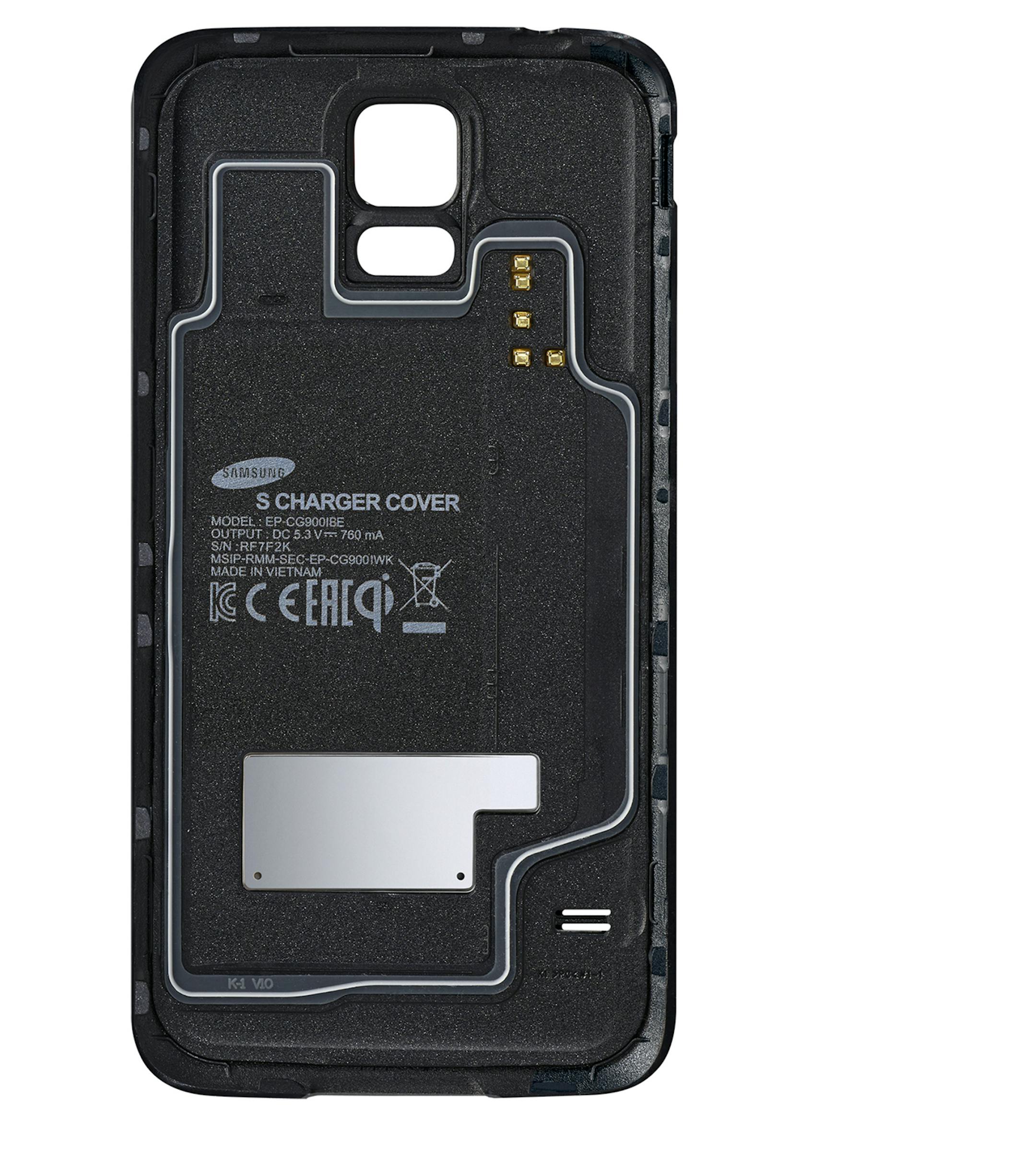 In an undated handout photo, a Samsung Galaxy S 5 wireless charging battery cover. While still in a nascent stage, wireless charging is becoming a reality, with recent announcements by Cadillac and Starbucks that they‚Äôll both be offering the technology. (Handout via The New York Times) -- NO SALES; FOR EDITORIAL USE ONLY WITH STORY SLUGGED CIR WIRELESS CHARGING. ALL OTHER USE PROHIBITED. -- ORG XMIT: XNYT104