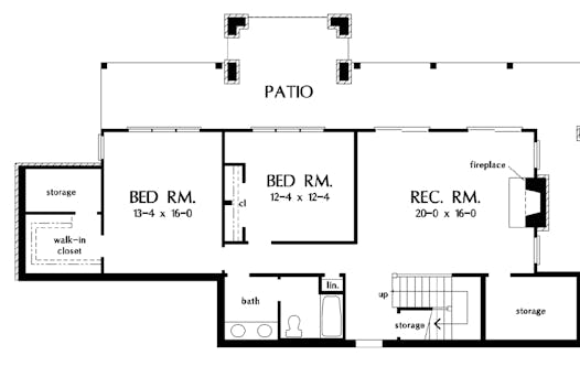 Four-bedroom retreat home plan for 010817