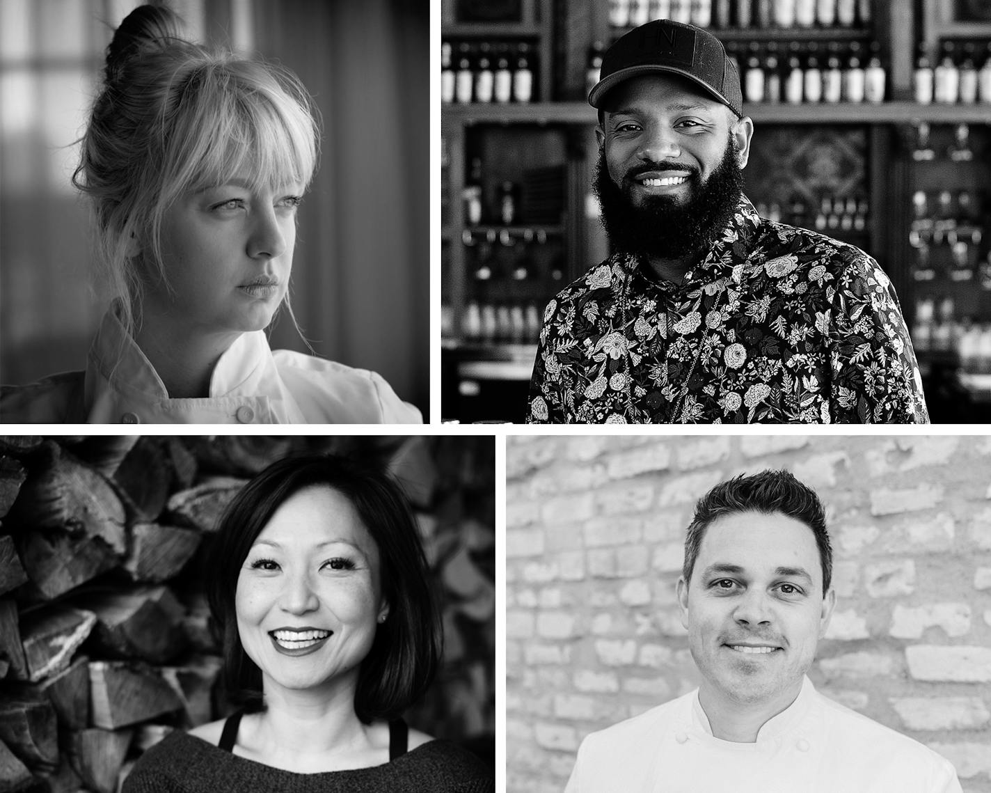 Clockwise: Chefs Jamie Malone, Justin Sutherland, Gavin Kaysen and Ann Kim.