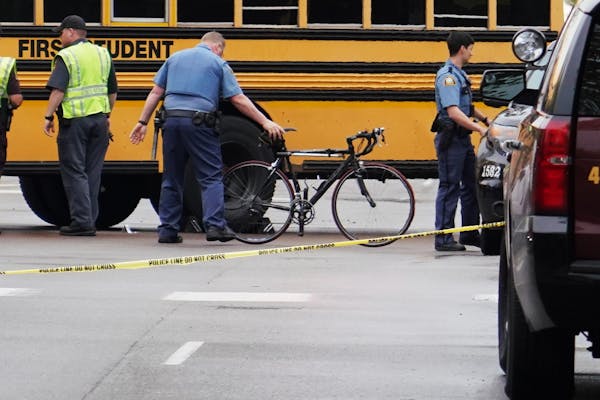 According to St. Paul Police the school bus belonging to First Student was transporting students from St. Paul Ramsey Middle School when it struck and