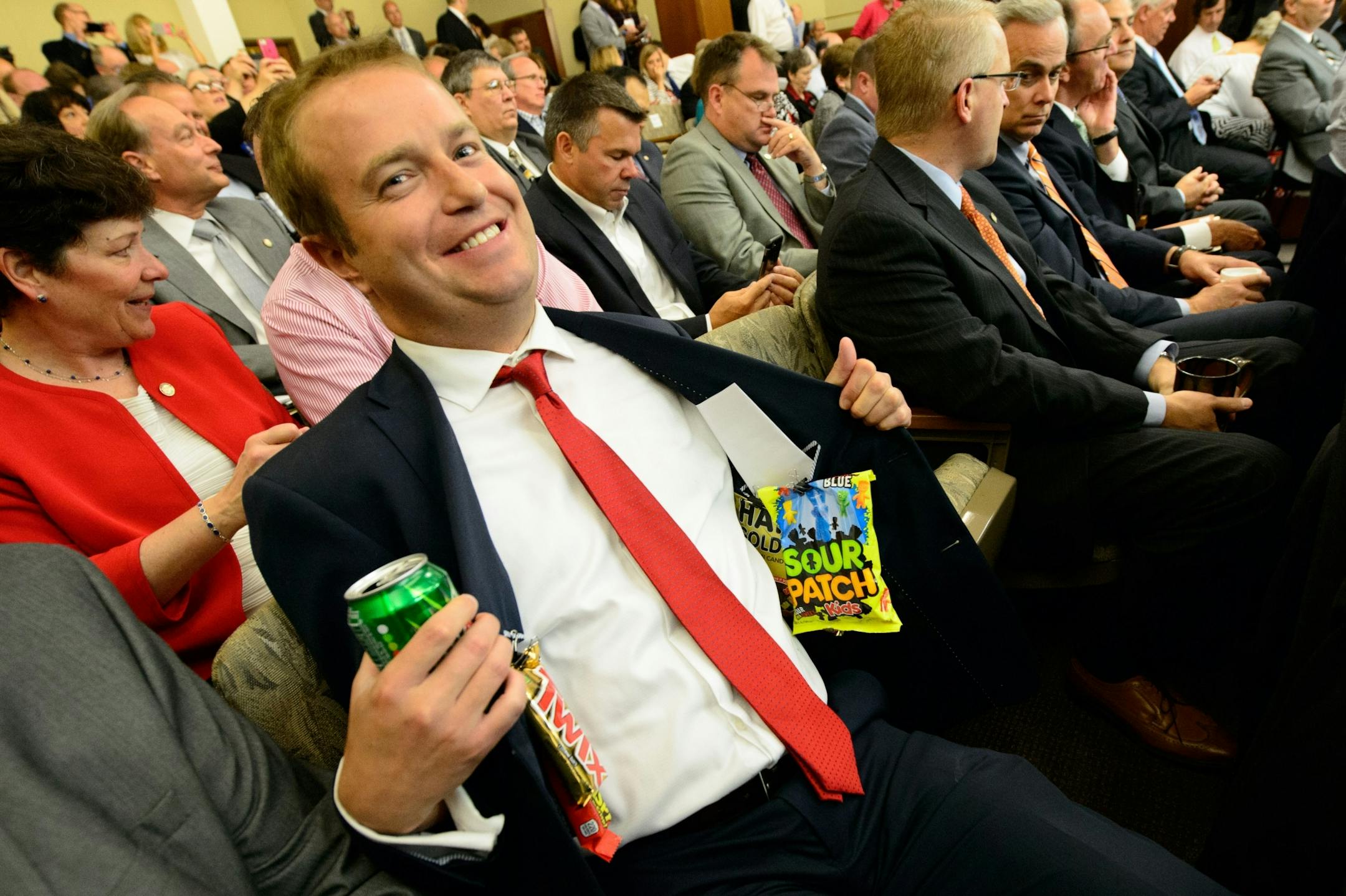 Rep. Nick Zerwas was ready to fill the need for sugar for surrounding reps in the Special Session.