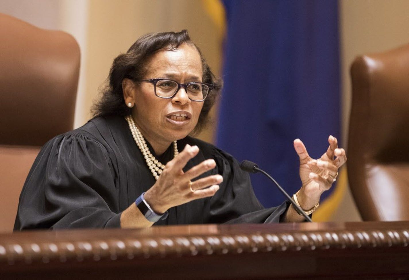 Associate Justice Natalie E. Hudson wrote the majority opinion in the school segregation case.