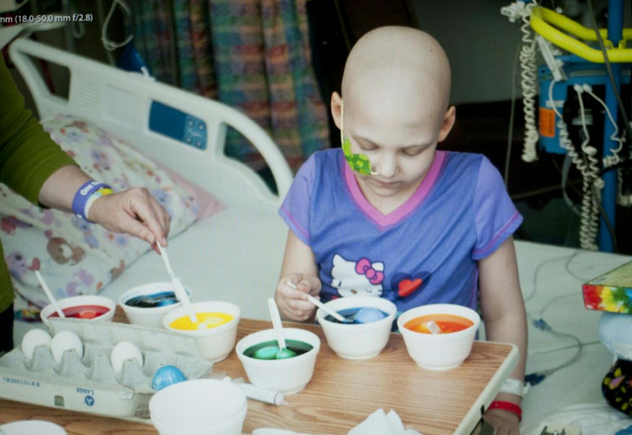 An undated photograph of Emma Whitehead during her long treatment.