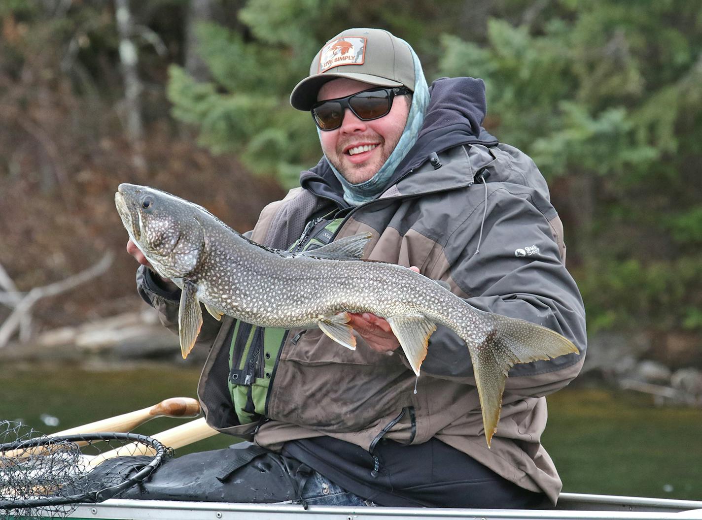 Aaron Youngblom caught this healthy lake trout while he and fellow Duluth resident Carson Spohn paddled in Quetico Provincial Park.